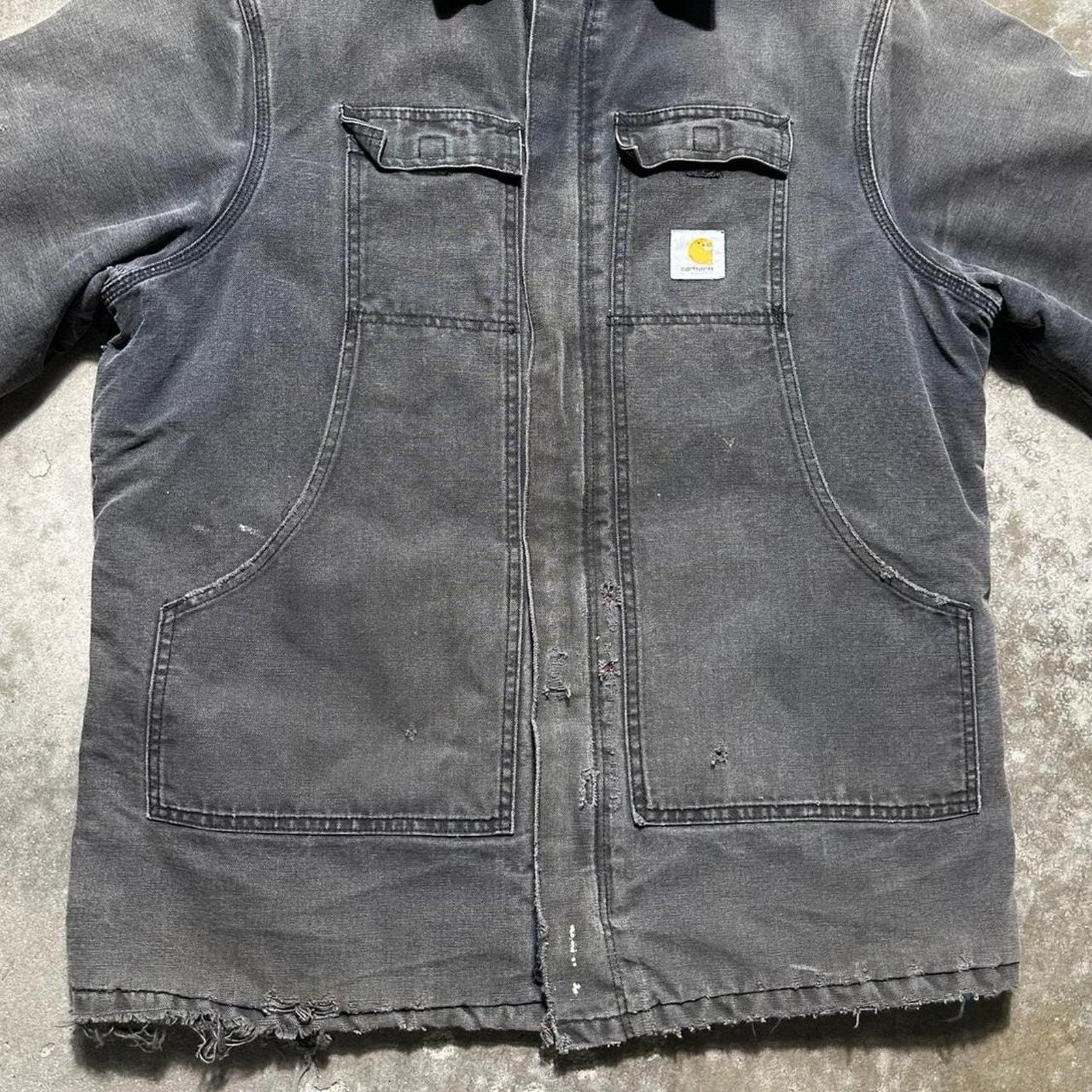 Carhartt Vintage Carhartt Faded Distressed Chore Jacket Mens XL Brown Size US XL / EU 56 / 4 - 2 Thumbnail