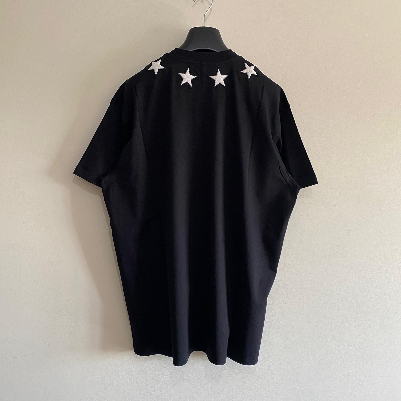 Givenchy Black and White Felt Stars Oversized T-Shirt Size US L / EU 52-54 / 3 - 8 Thumbnail