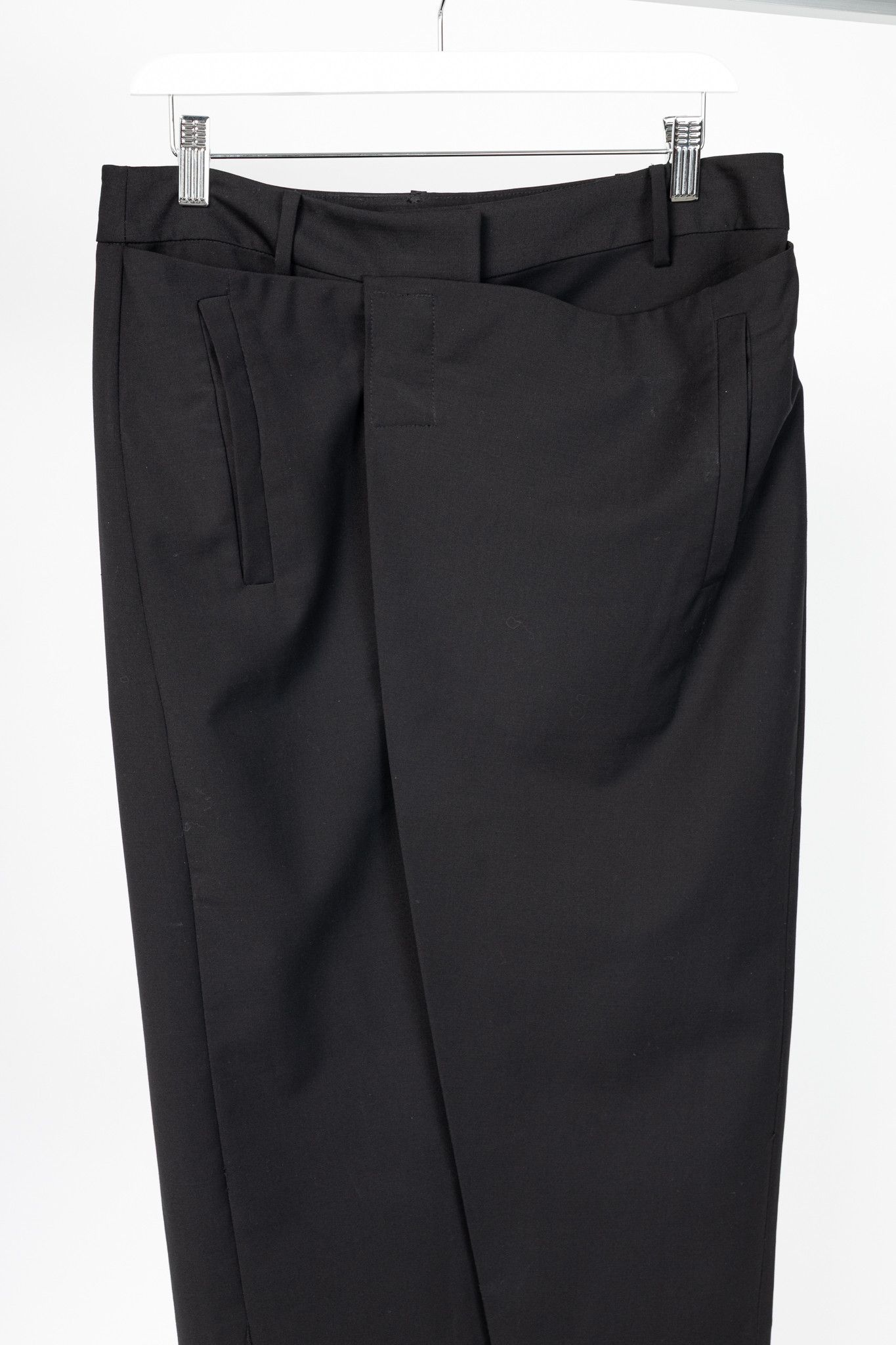 Tibi Tibi Black Tropical Wool Wrap Trouser Skirt Size 27" / US 4 / IT 40 - 3 Thumbnail