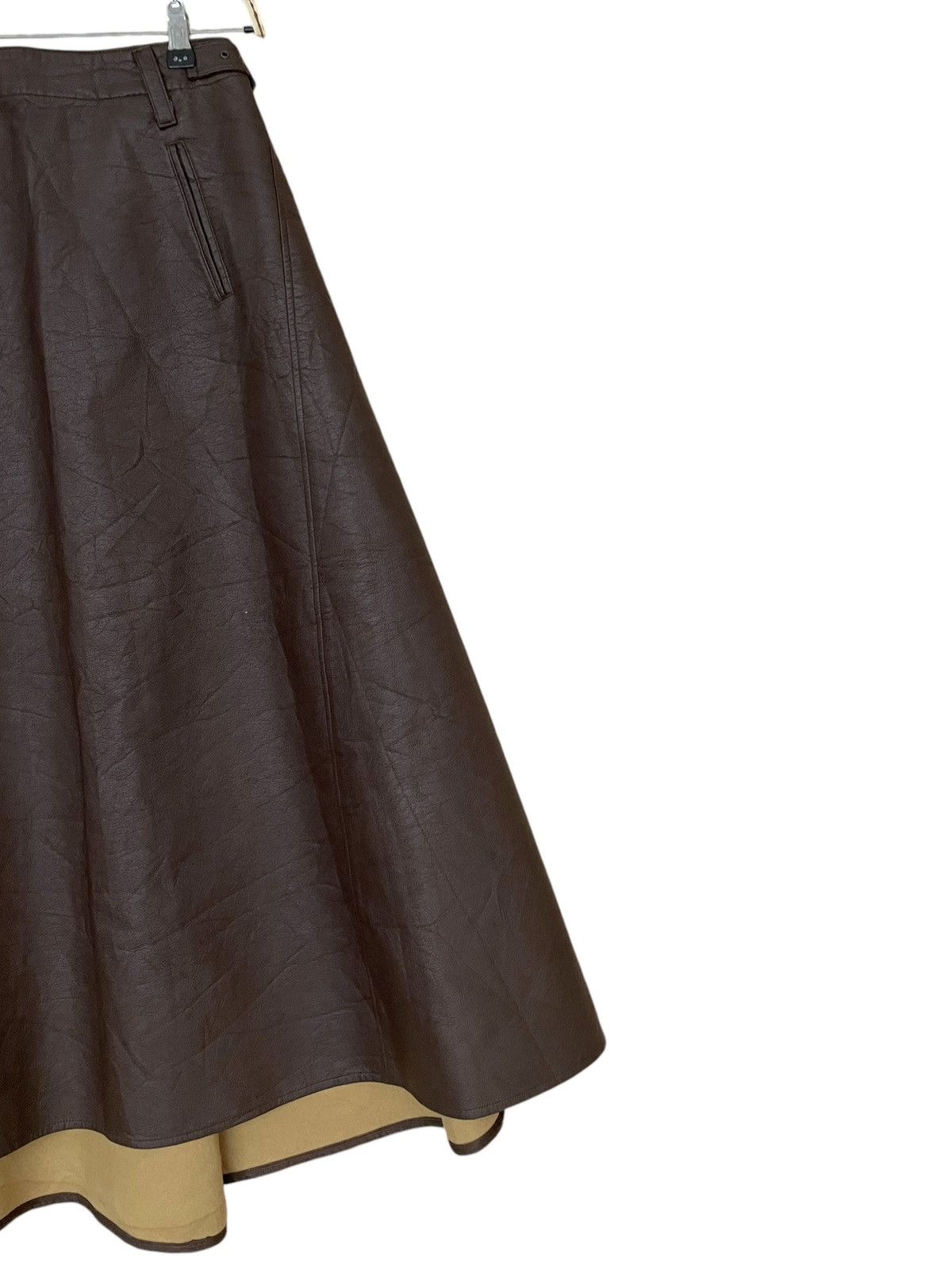 Vintage Vintage Brand Jean Paul Gaultier Leather Skirt 1990s Size 40" / US 18 - 8 Thumbnail
