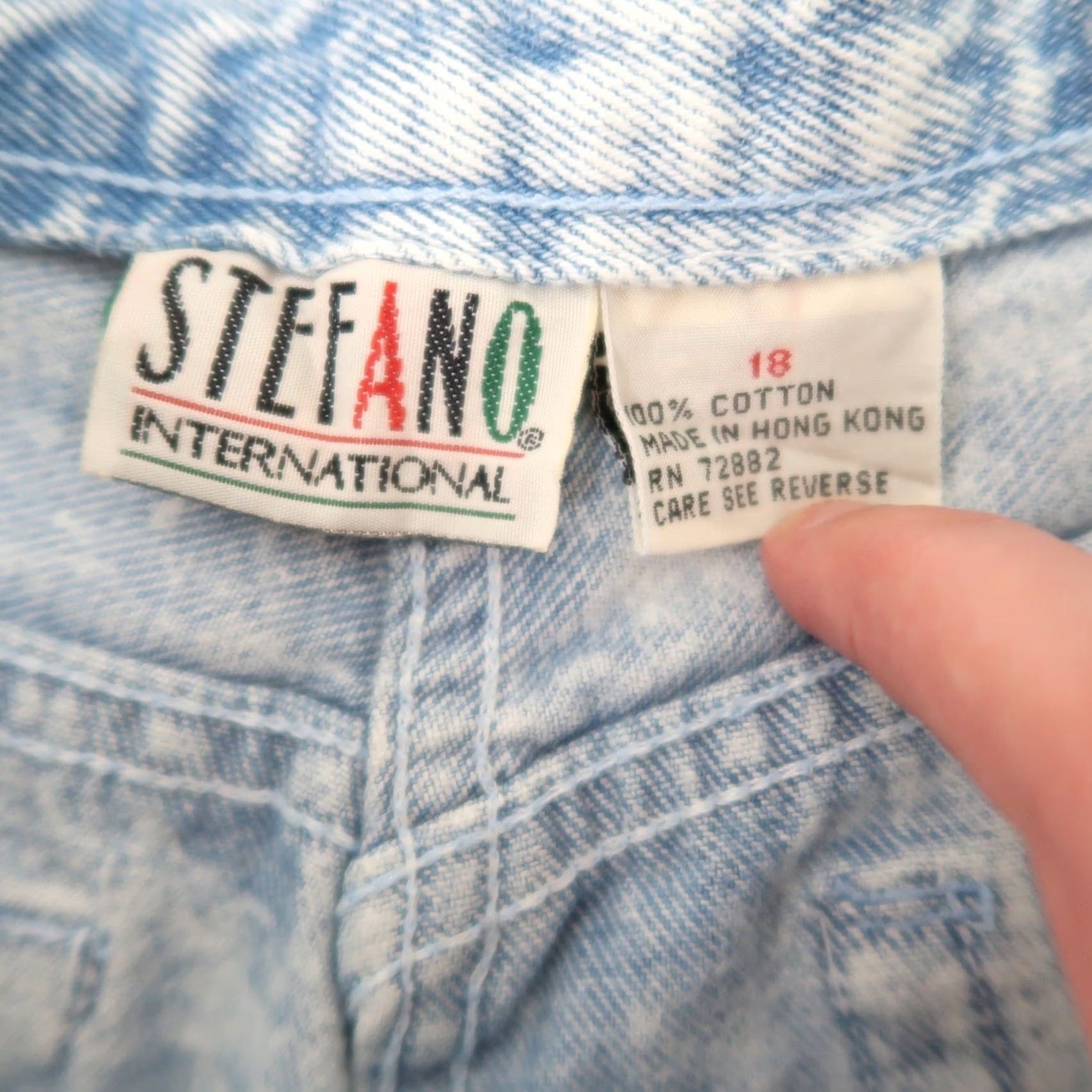 Vintage VINTAGE Stefano Light Stonewash Blue Denim High Rise Mom Jeans 30" 80s 90s Womens Jeans Size 32" / US 10 / IT 46 - 4 Thumbnail