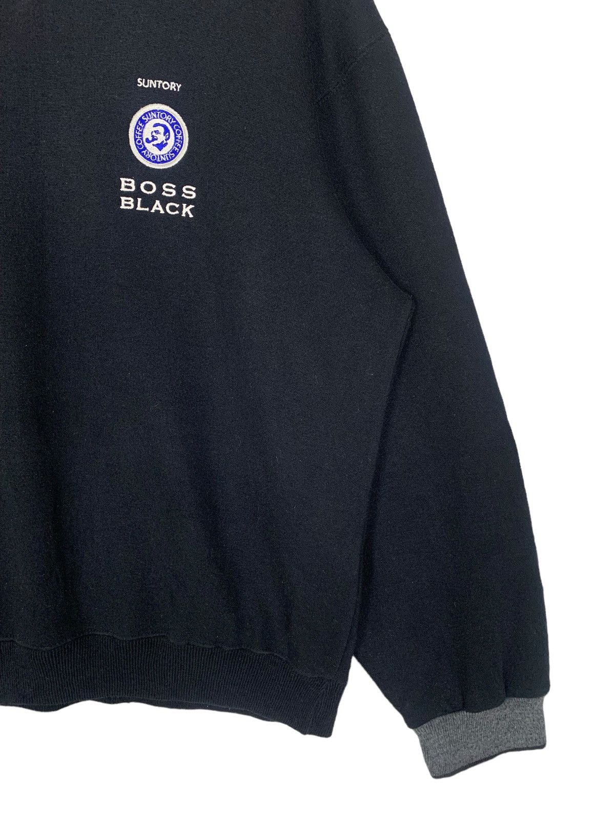 Vintage Suntory Coffee Boss Black Suntory Original Design Vneck Size US M / EU 48-50 / 2 - 6 Thumbnail