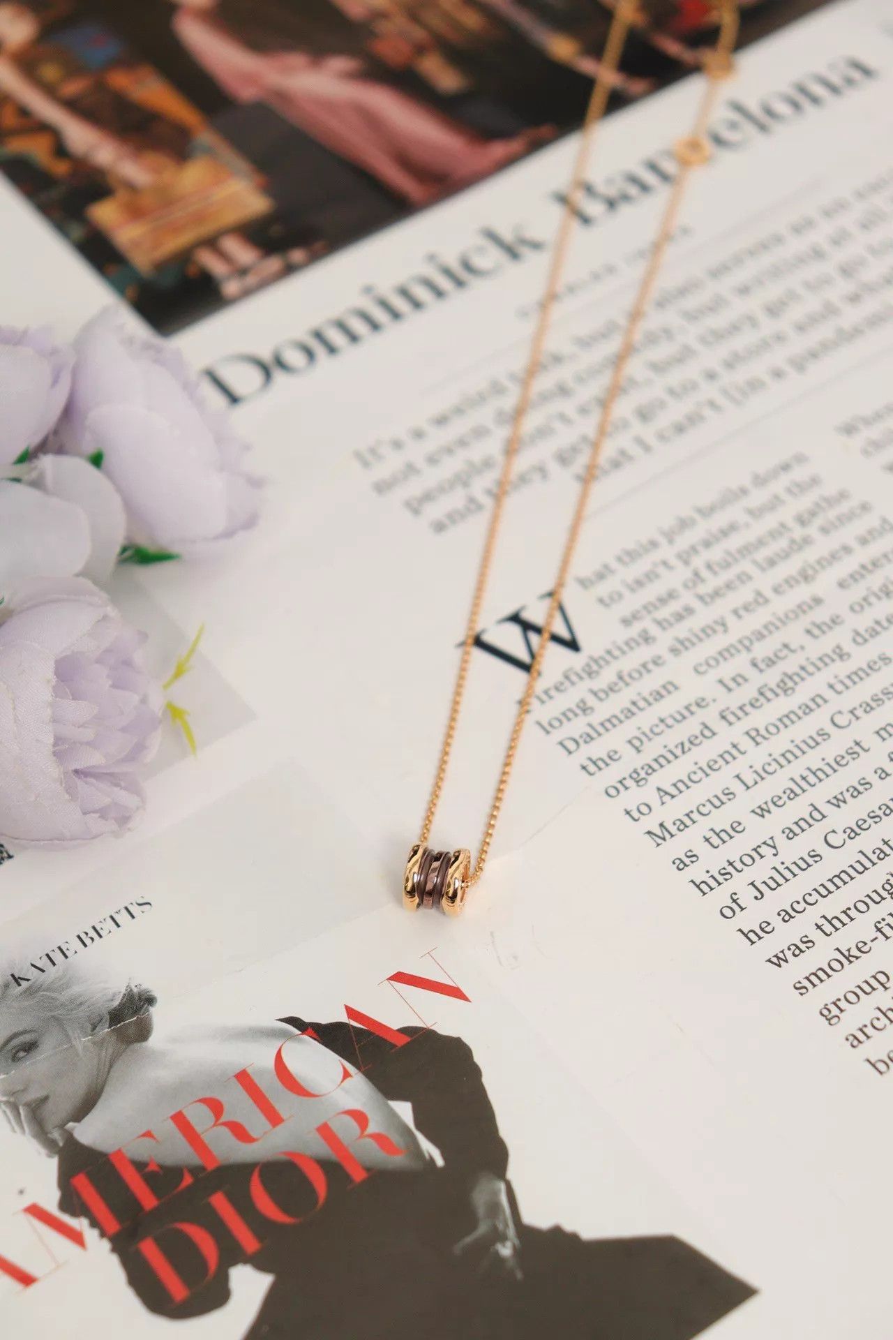 Bvlgari Bvlgari Slim Waist Necklace 18K RG 43cm No Accs Size ONE SIZE - 2 Thumbnail
