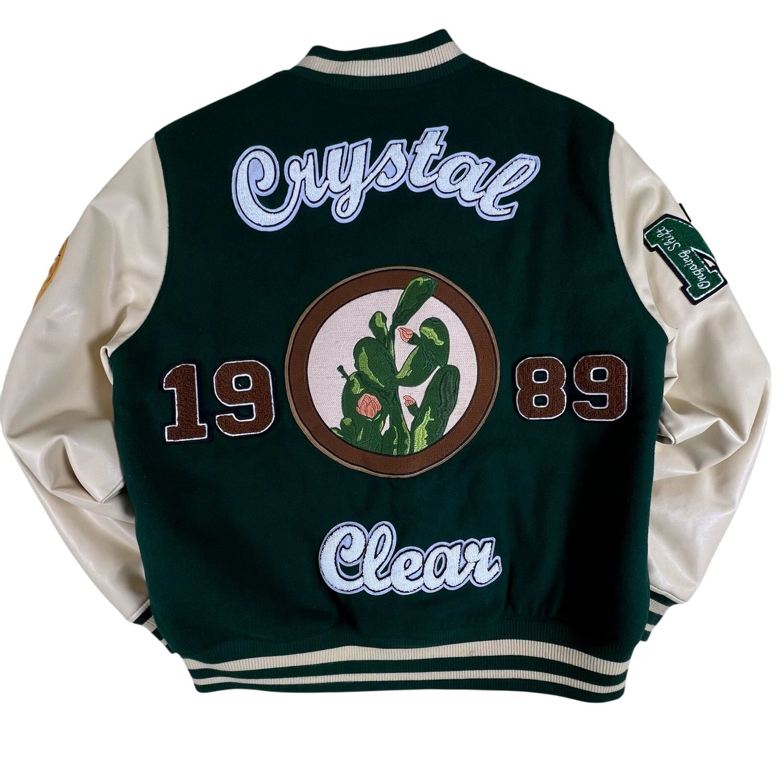 Zara Zara “Crystal Clear” Varsity Jacket XL Embroidered Cactus Size US XL / EU 56 / 4 - 6 Thumbnail