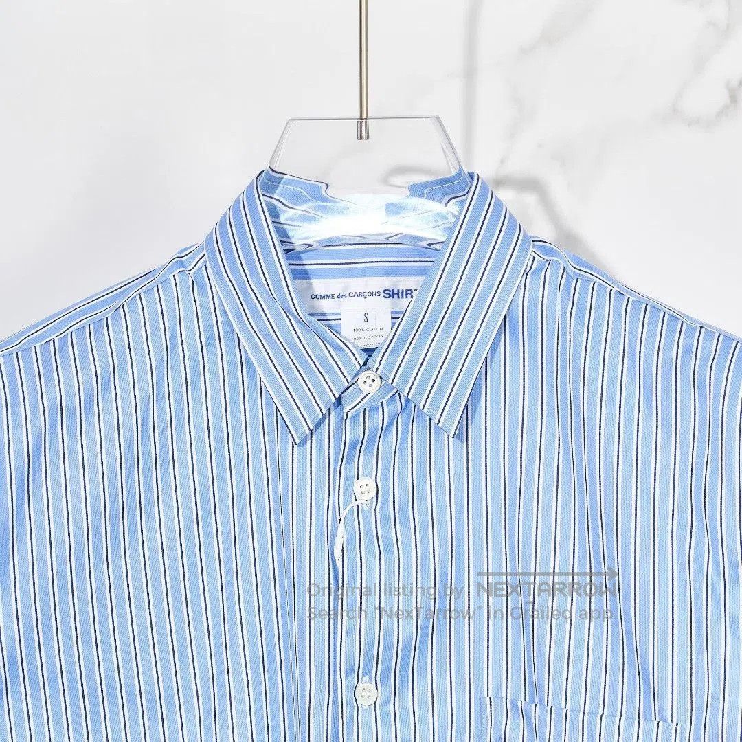 Comme des Garcons Comme des Garçons Men's Deconstructed Striped Shirt. Size US S / EU 44-46 / 1 - 2 Thumbnail