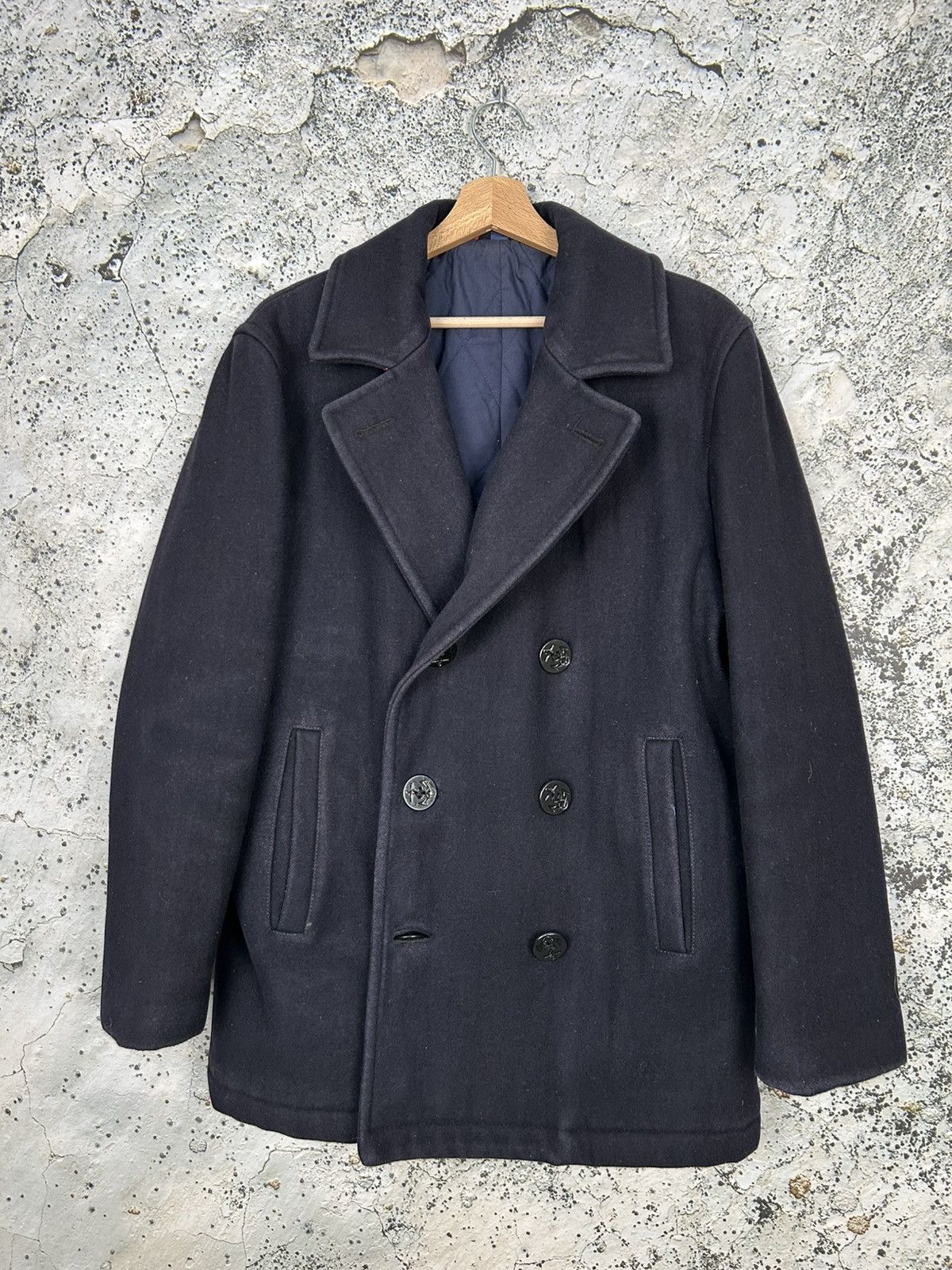 Vintage Vintage Avant Garde Navy Coat Military Archive 90s Size US M / EU 48-50 / 2 - 1 Thumbnail