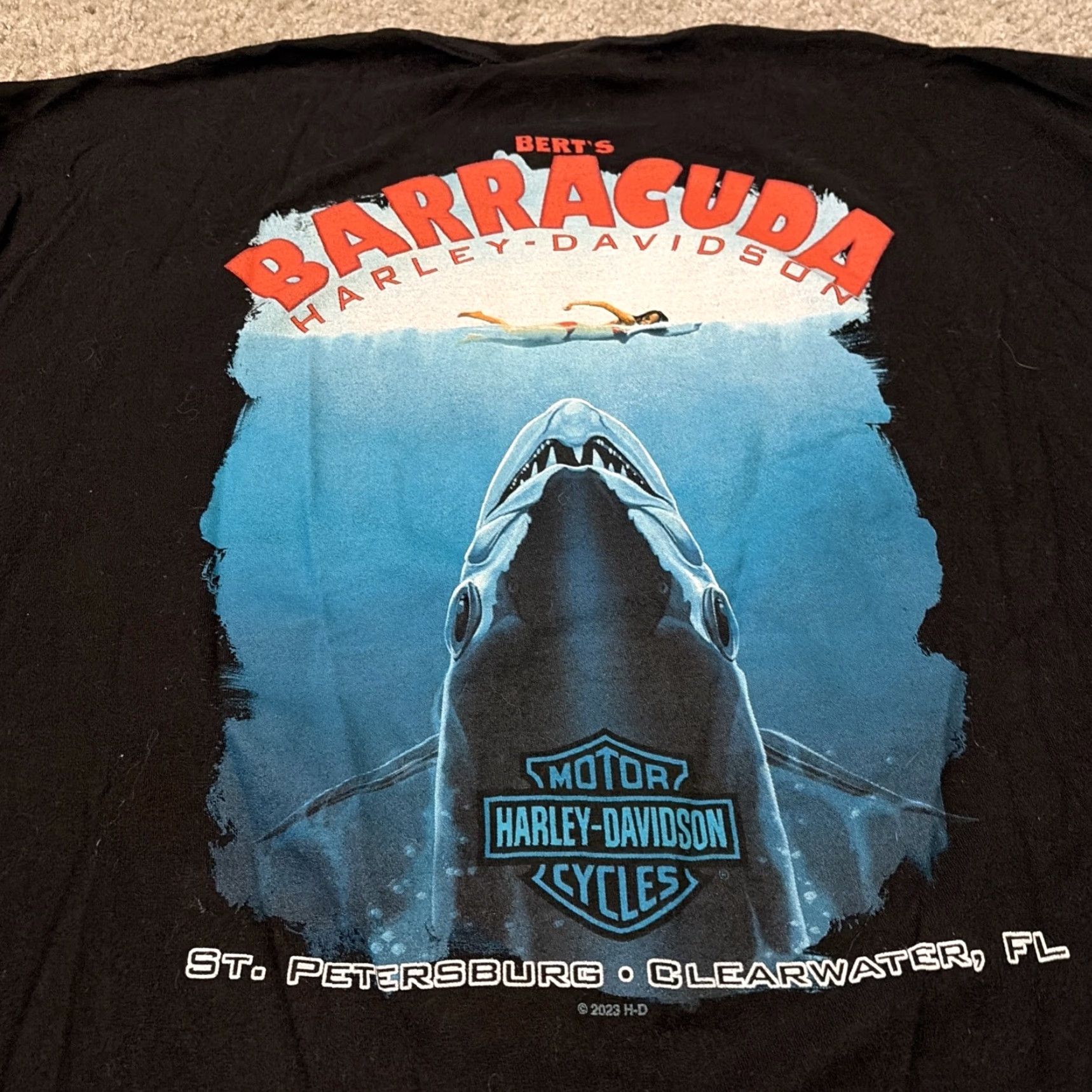 Harley Davidson Harley-Davidson T-Shirt Black 3XL Biker Mens Shirt 2023 Size US XXL / EU 58 / 5 - 4 Thumbnail