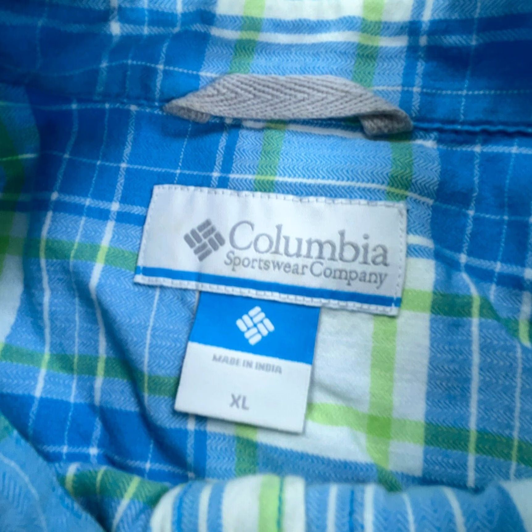 Vintage COLUMBIA Shirt Men XL Blue Green Plaid Flannel Button-Up Pocket Outdoor Classic Size US XL / EU 56 / 4 - 4 Thumbnail