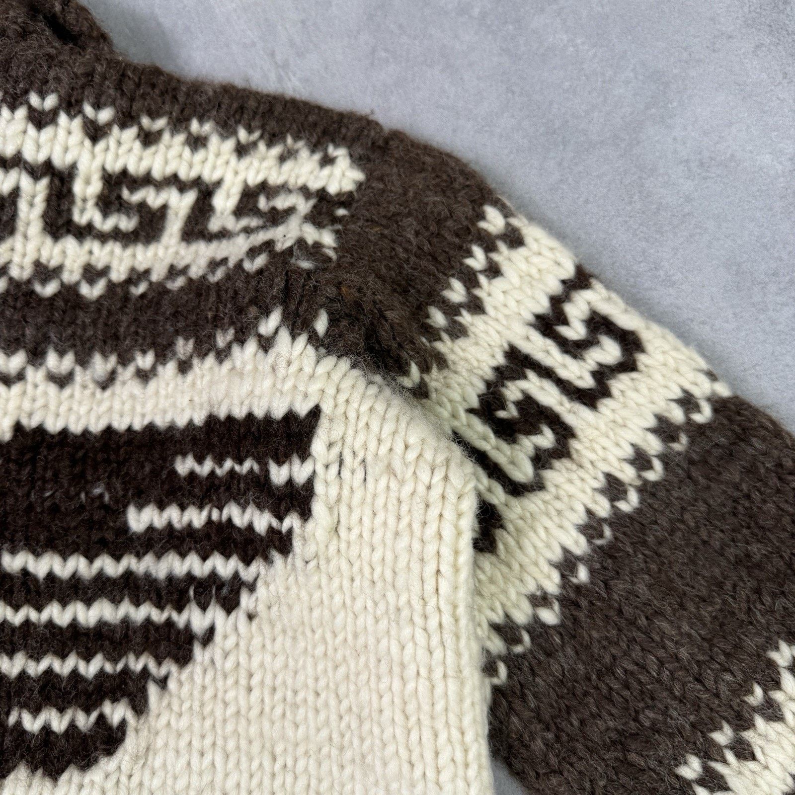 Vintage Vintage Couchan Indian Hand knit Wool Sweater Zip Eagle Size US M / EU 48-50 / 2 - 16 Thumbnail