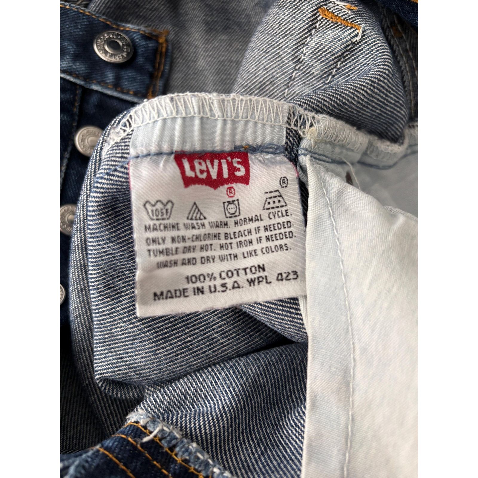 Japanese Brand × Levi's × Levi's Vintage Clothing Levi's 501-0125 USA W33 Button Fly 90s Straight Leg Denim Size US 33 - 9 Thumbnail