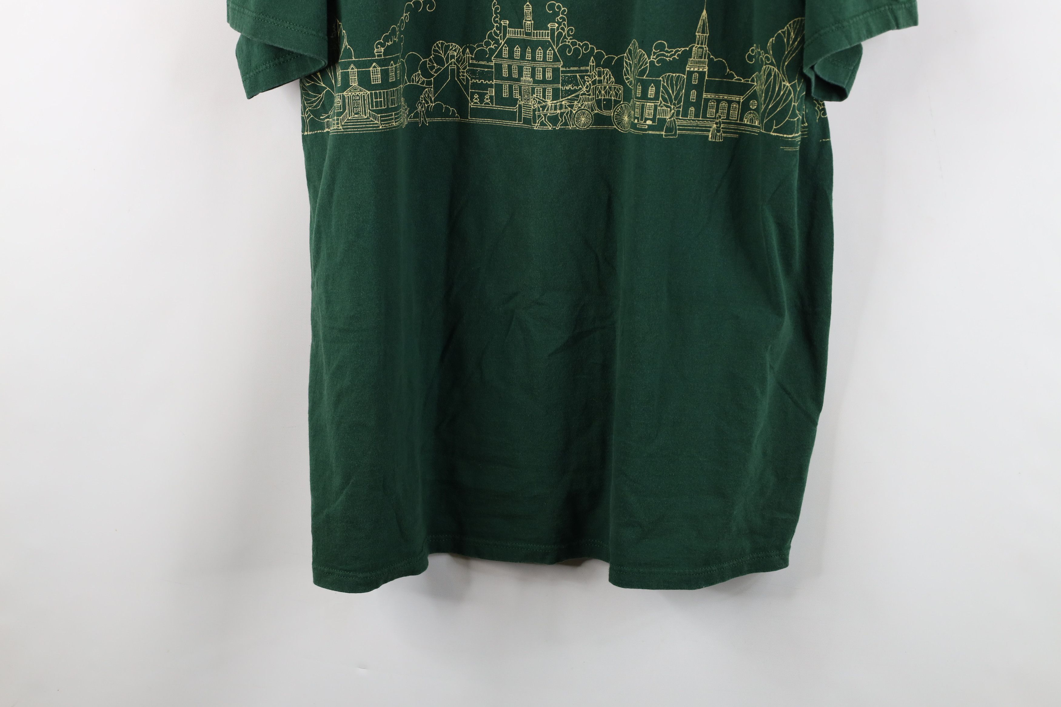 Vintage Vintage 90s Spell Colonial Williamsburg T-Shirt Green USA Size US XXL / EU 58 / 5 - 3 Thumbnail