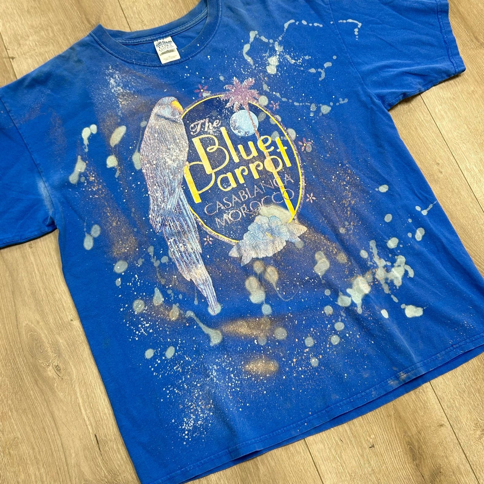 Vintage Vintage Casa Blanca orocco Blue Parrot Blue Tee T Shirt XL Size US XL / EU 56 / 4 - 5 Thumbnail