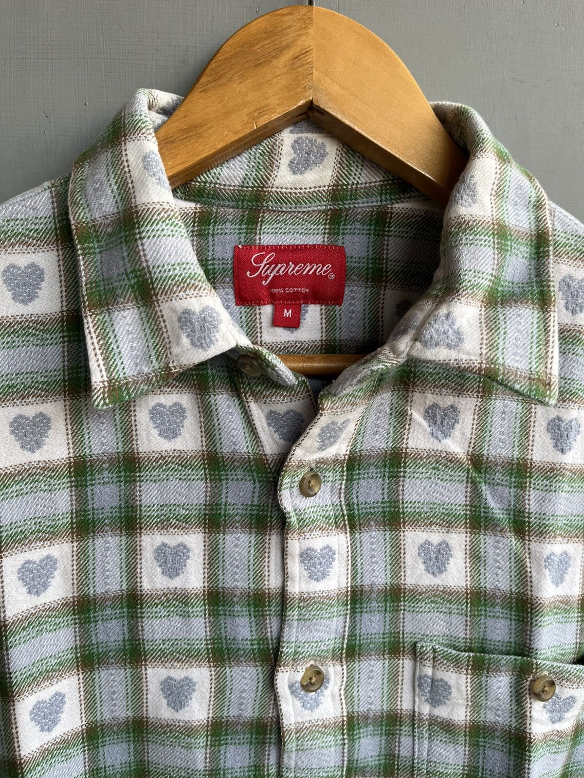 Supreme Supreme Hearts Plaid Flannel Shirt SS16 Size US M / EU 48-50 / 2 - 3 Thumbnail