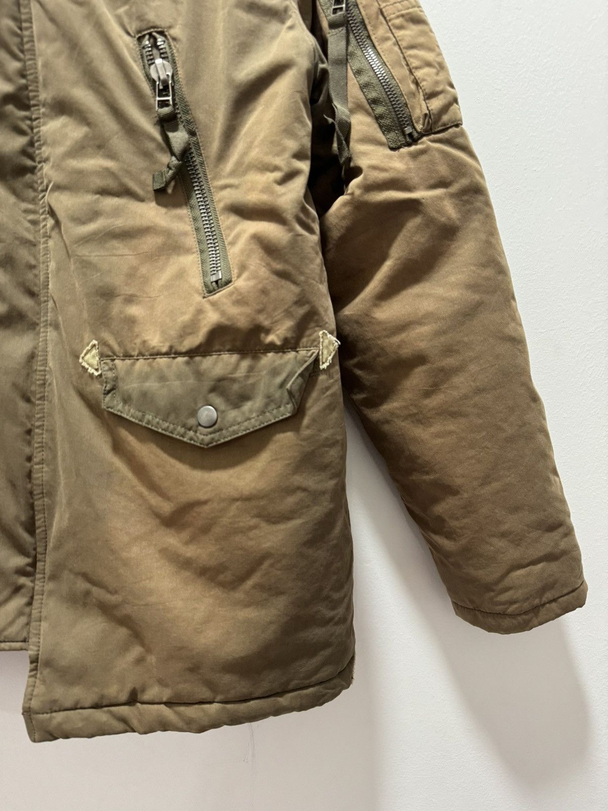 If Six Was Nine × Le Grande Bleu (L.G.B.) × Vintage VINTAGE FUR HOODIE LINED CAMO SUN FADED JACKET Size M / US 6-8 / IT 42-44 - 5 Thumbnail