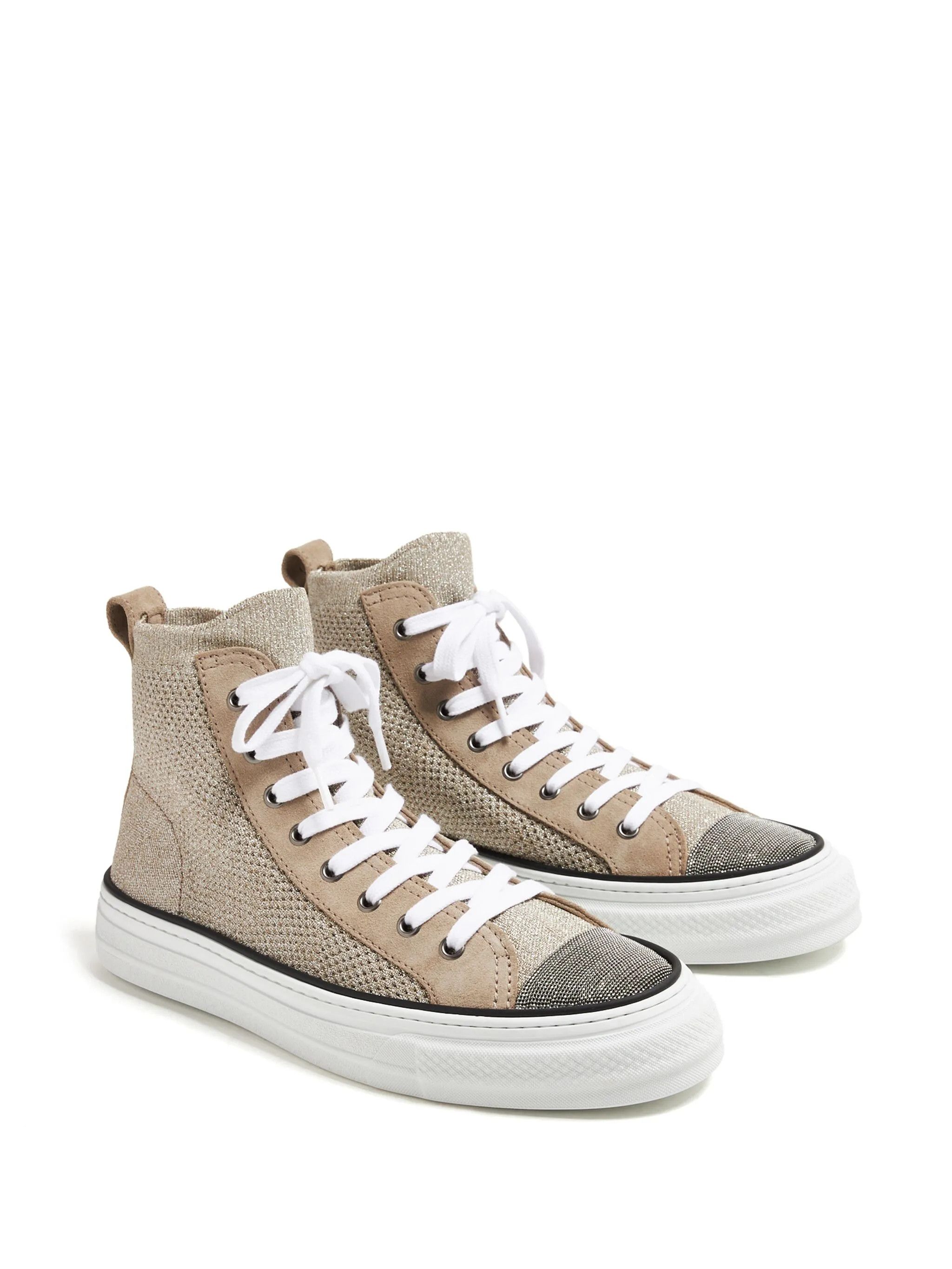 Brunello Cucinelli o1w1db10825 Pair Of Sneakers in Light Beige Size US 7 / IT 37 - 1 Thumbnail