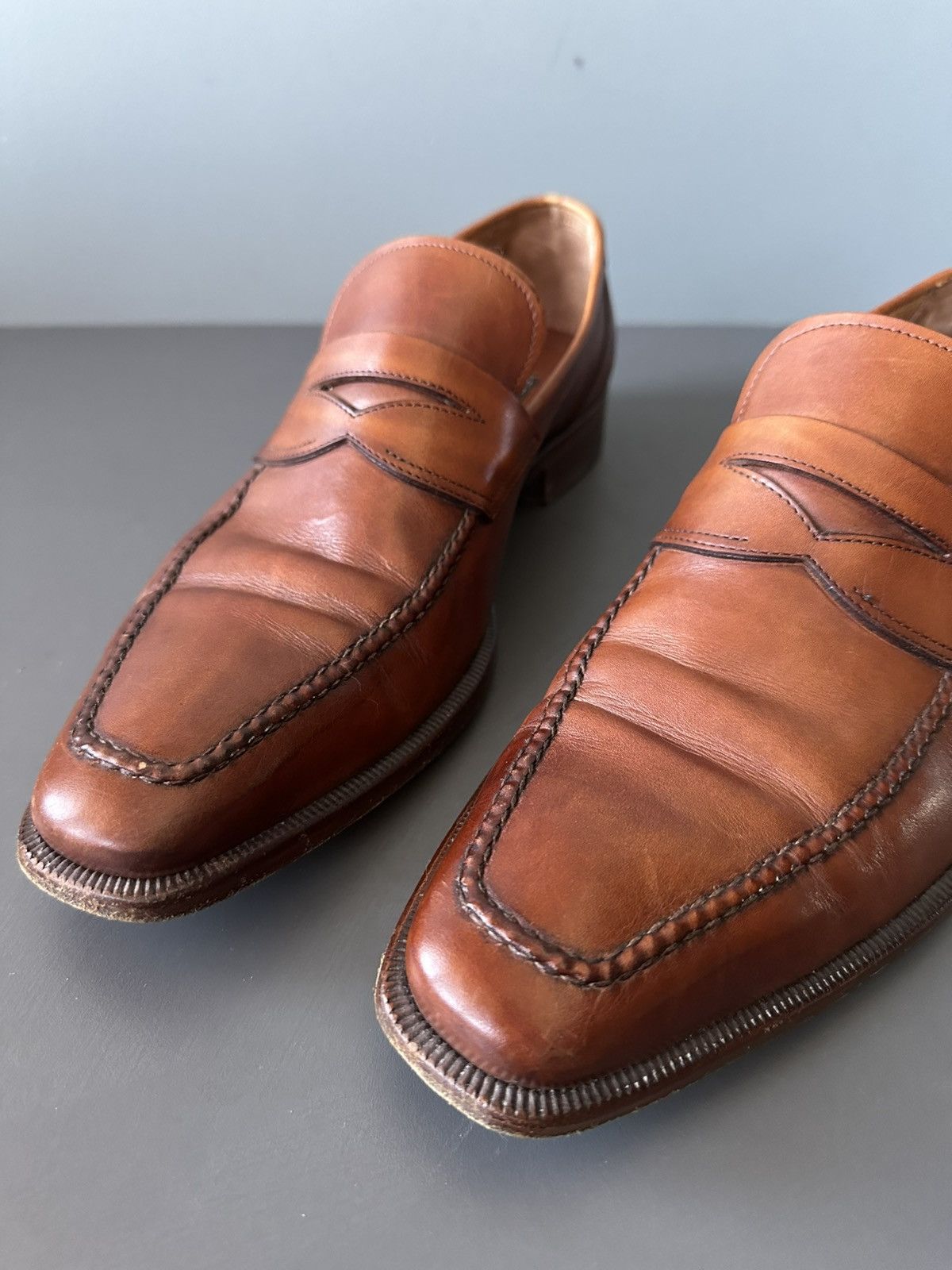Fratelli Rossetti Fratelli Rossetti Casual Leather Italy Loafers Shoes Size US 8 / EU 41 - 3 Thumbnail