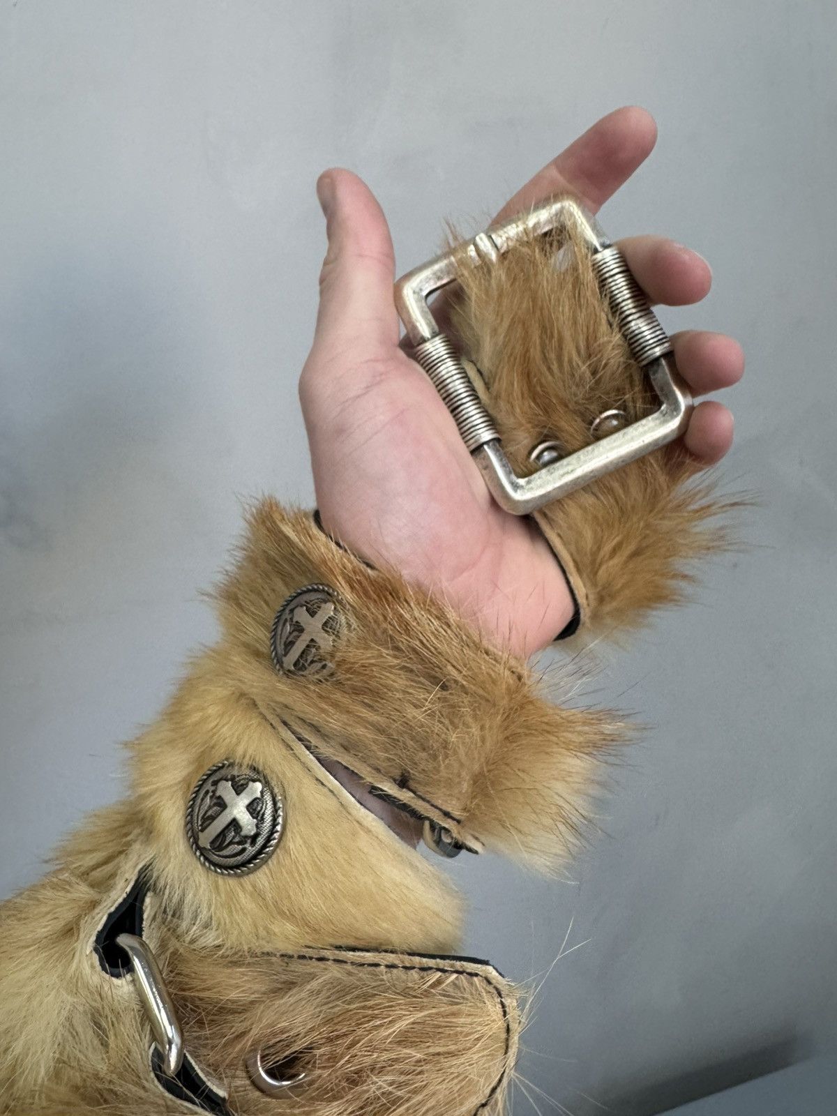 Hysteric Glamour × If Six Was Nine VINTAGE AVANT-GARDE GOTHIC LEATHER BELT RICK OWENS STYLE Size ONE SIZE - 2 Thumbnail