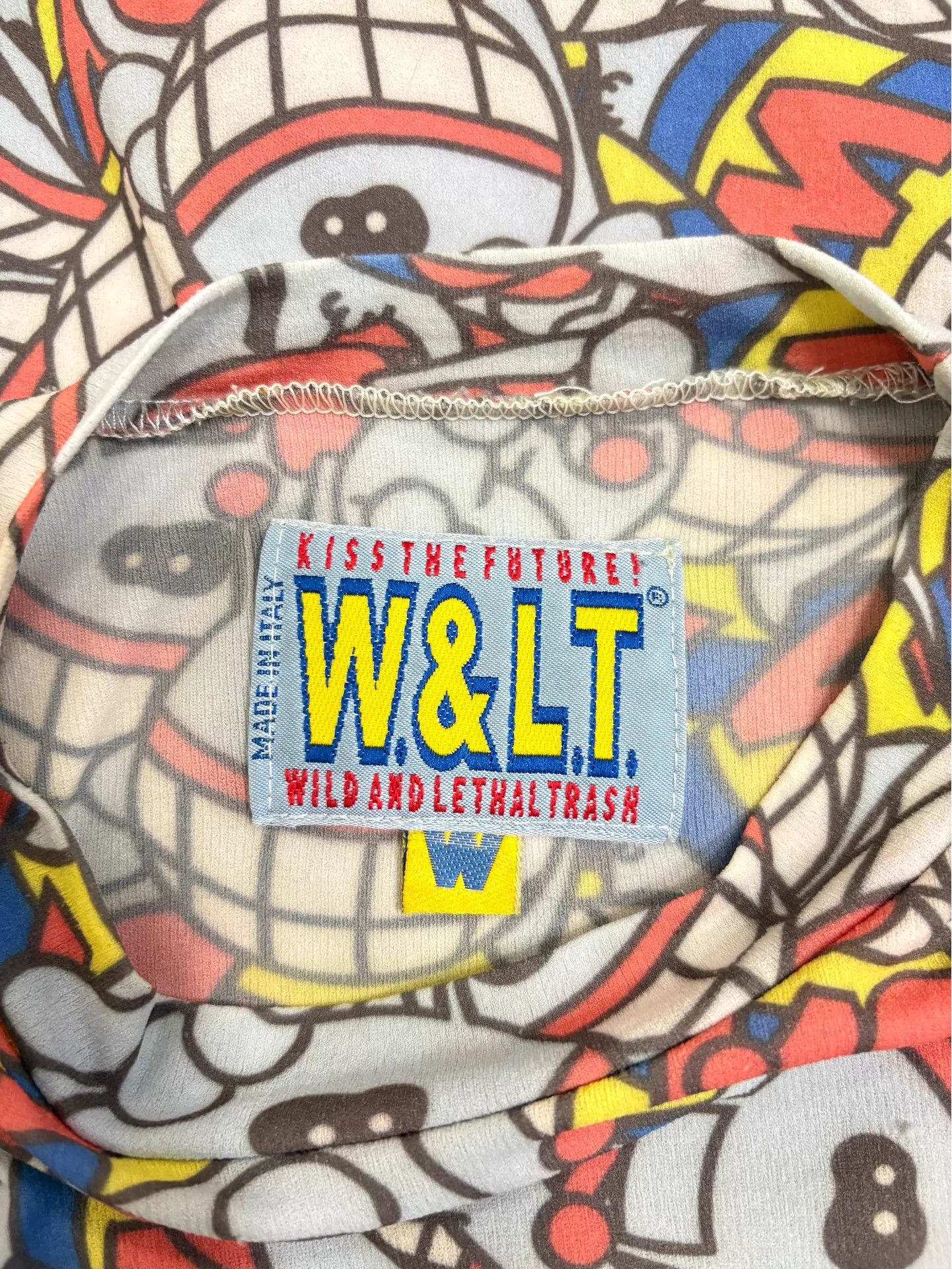 Walter Van Beirendonck W&LT 90s Puk Puk Print Stretch L/S Unisex Vintage Size S / US 4 / IT 40 - 7 Thumbnail