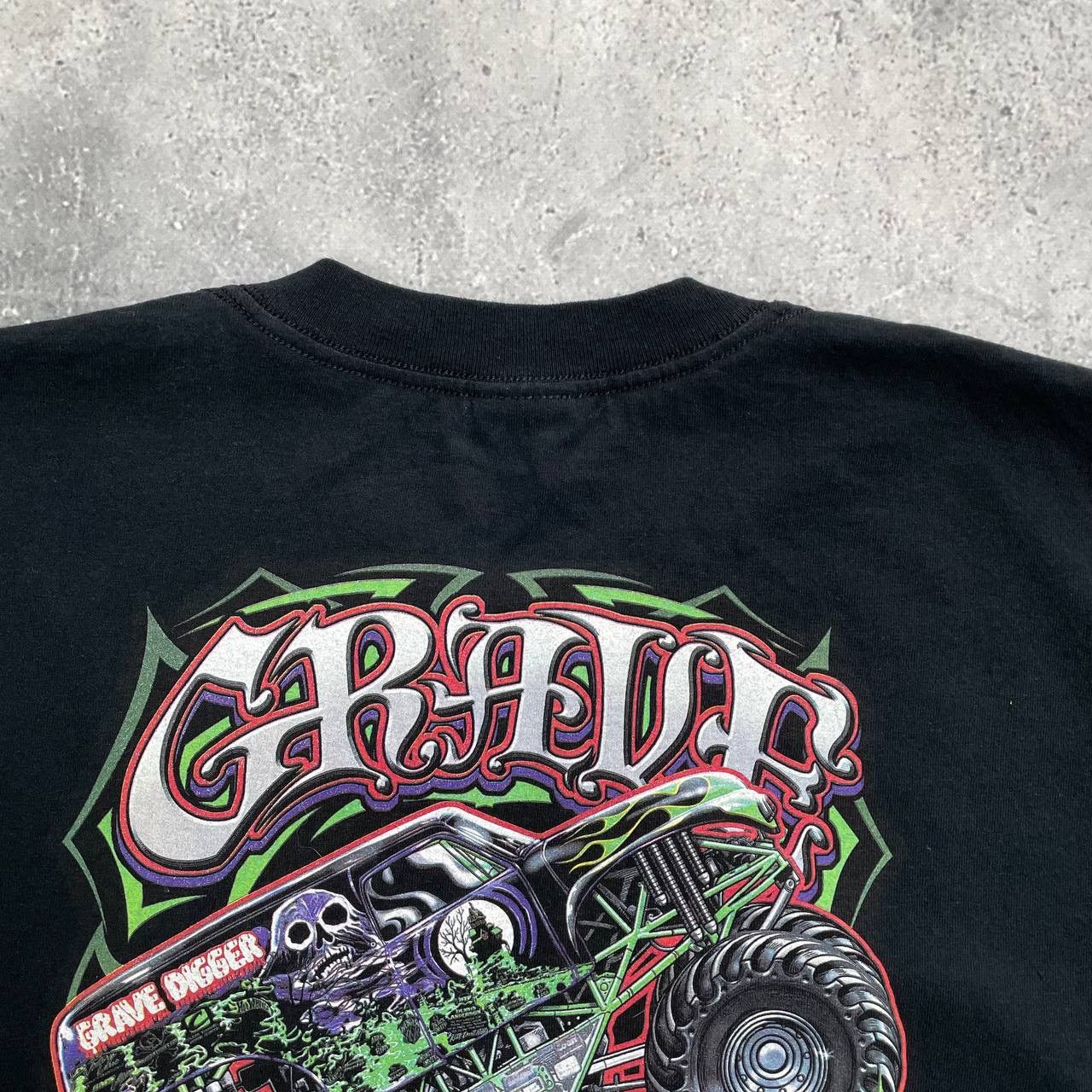 Vintage Vintage 2005 Grave Digger Race Team Graphic T Shirt Black L Size US L / EU 52-54 / 3 - 15 Thumbnail