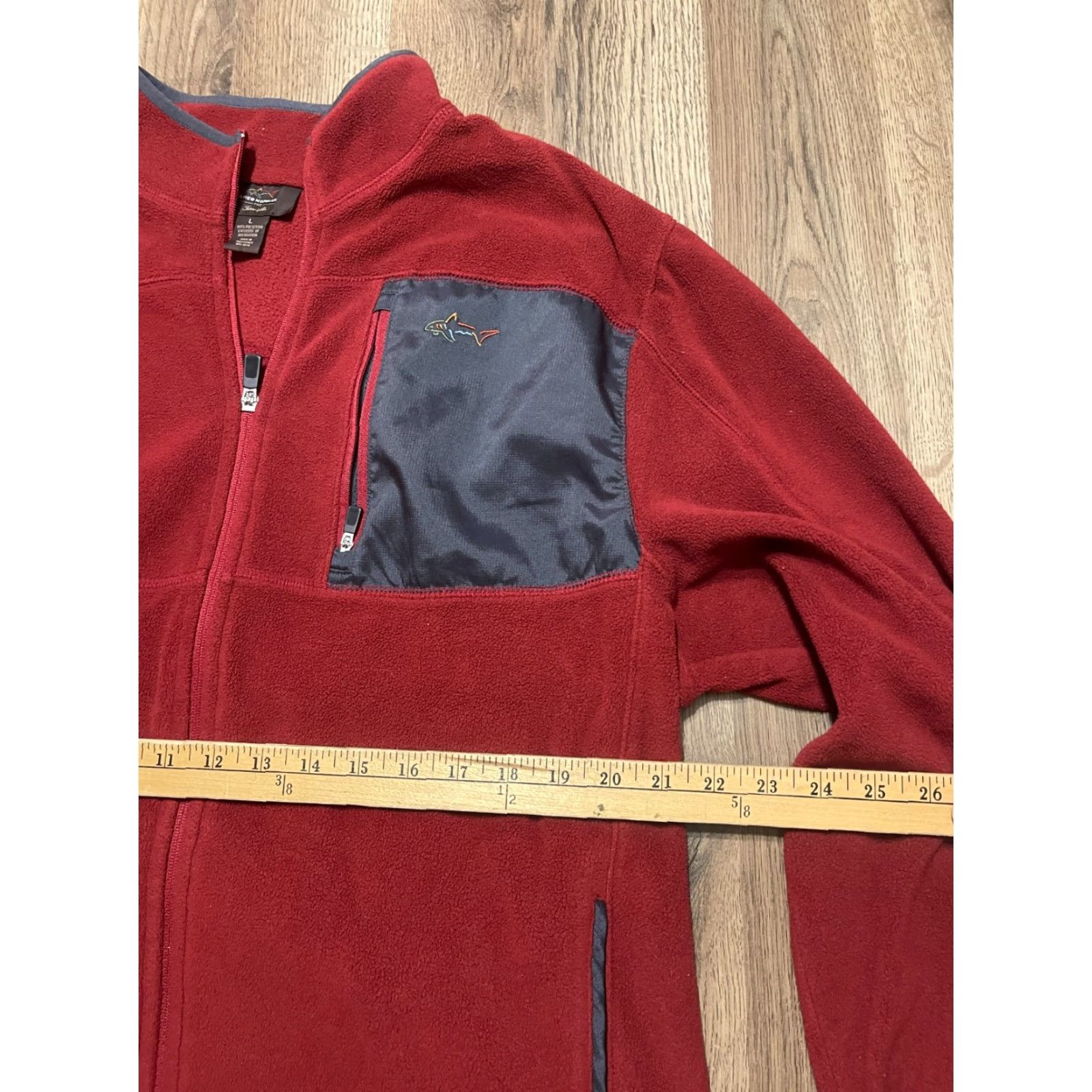 Vintage Greg Norman Sweater Men's Large Red Gray Full Zip Fleece Pockets, Regular Fit, Solid, Casual, Men, XL? Wait check. Size US L / EU 52-54 / 3 - 5 Thumbnail