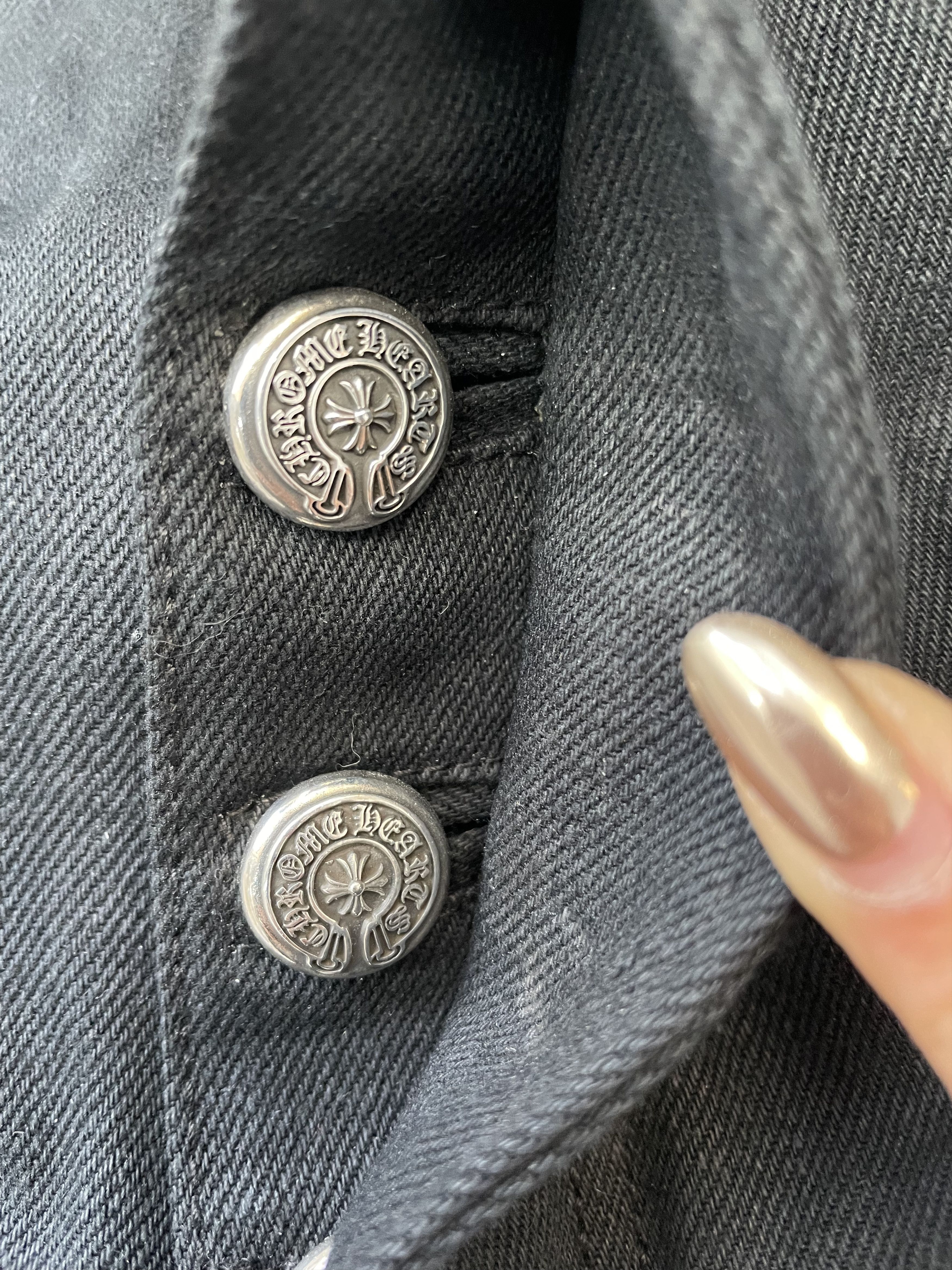 Chrome Hearts Chrome Hearts KS Cross Button Indigo Black Jeans Size 24" / US 00 / IT 34 - 4 Thumbnail