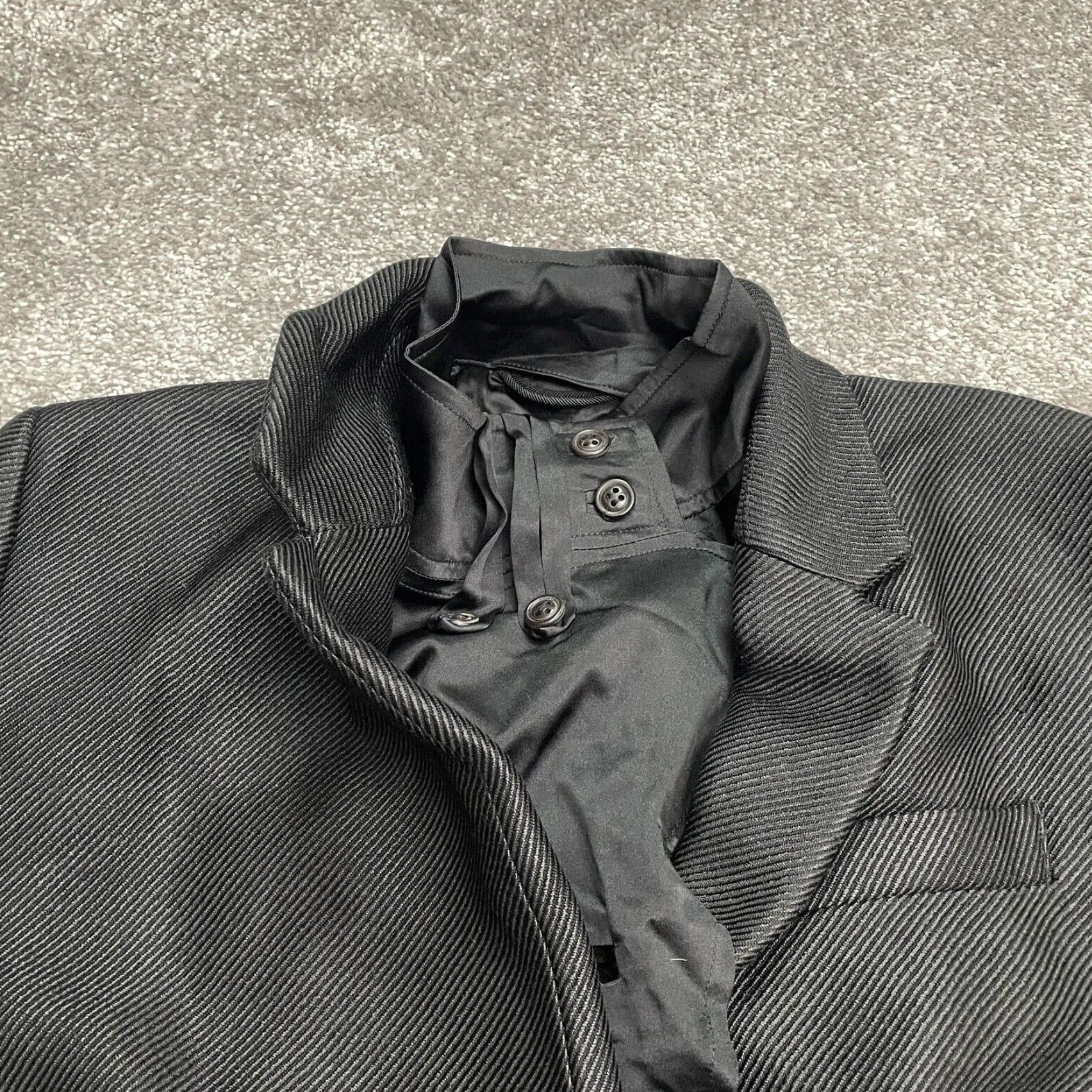 Vintage Noir Wool Blend Long Trench Coat Jacket Women US8 EU40 Black Pockets Vintage No Size M / US 6-8 / IT 42-44 - 5 Thumbnail