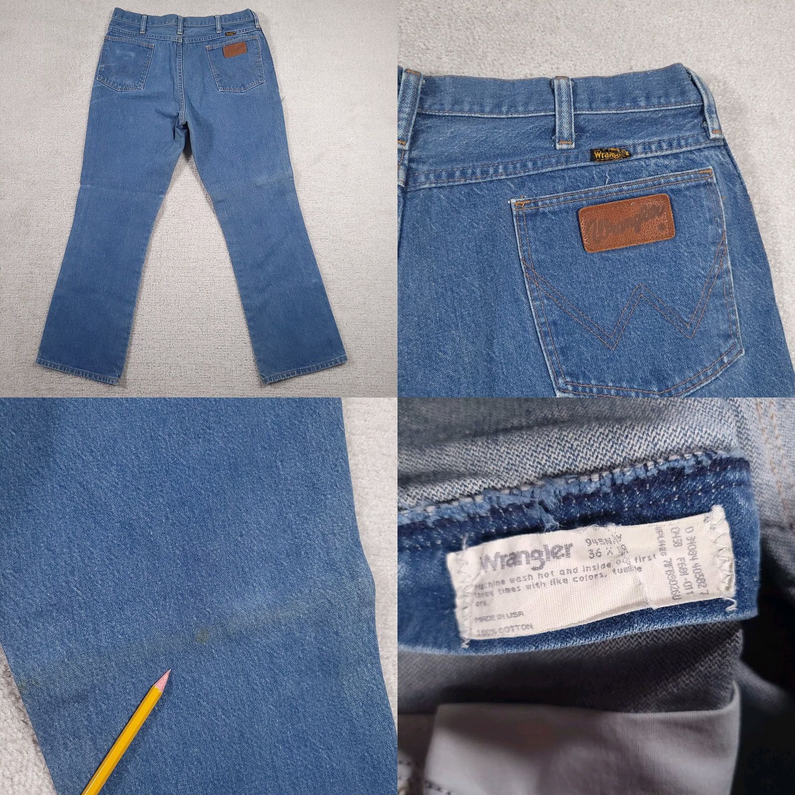 Wrangler VINTAGE Wrangler 945NAV Bootcut Jeans Mens Size 36x30 Actual 33X29 Denim USA Bass? Size US 36 / EU 52 - 9 Thumbnail