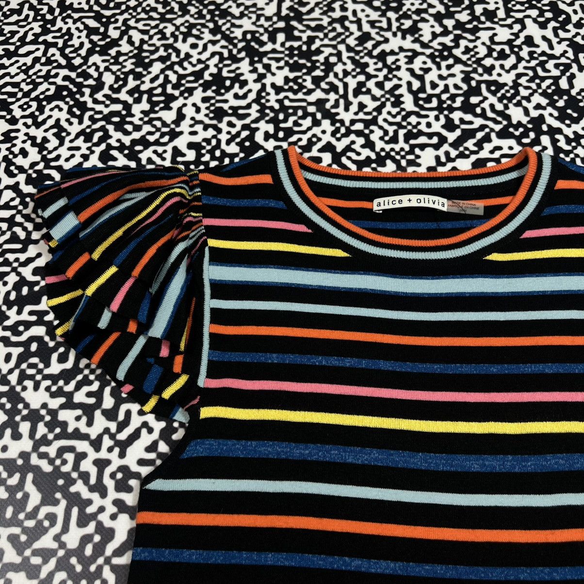 Alice + Olivia Vintage Y2K Alice + Olivia Striped Retro Luxury Tank Top Size M / US 6-8 / IT 42-44 - 8 Thumbnail