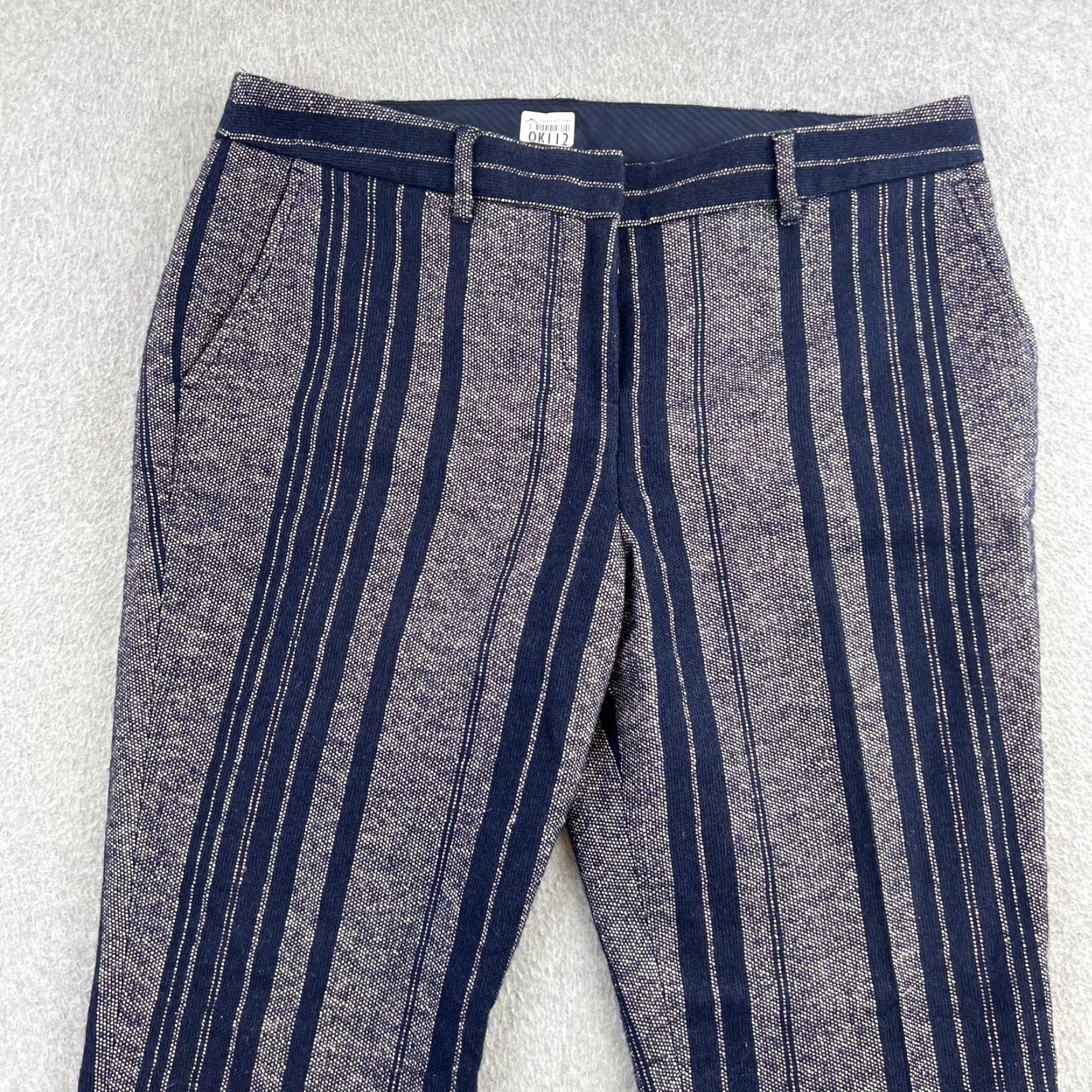 Tory Burch Tory Burch Pants Womens 8 Navy Blue Striped Tailored Trouser Dressy Work Pants Size 30" / US 8 / IT 44 - 4 Thumbnail