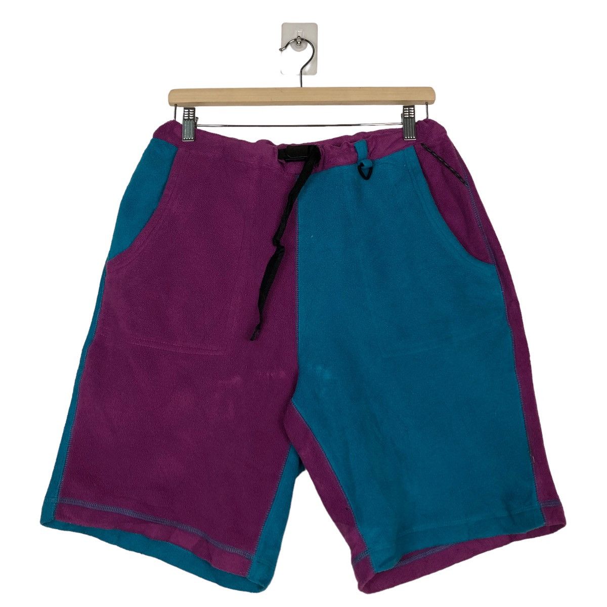 Japanese Brand 🔥Vtg Colour Block Short Pants Fleece Columbia Size US 30 / EU 46 - 1 Thumbnail