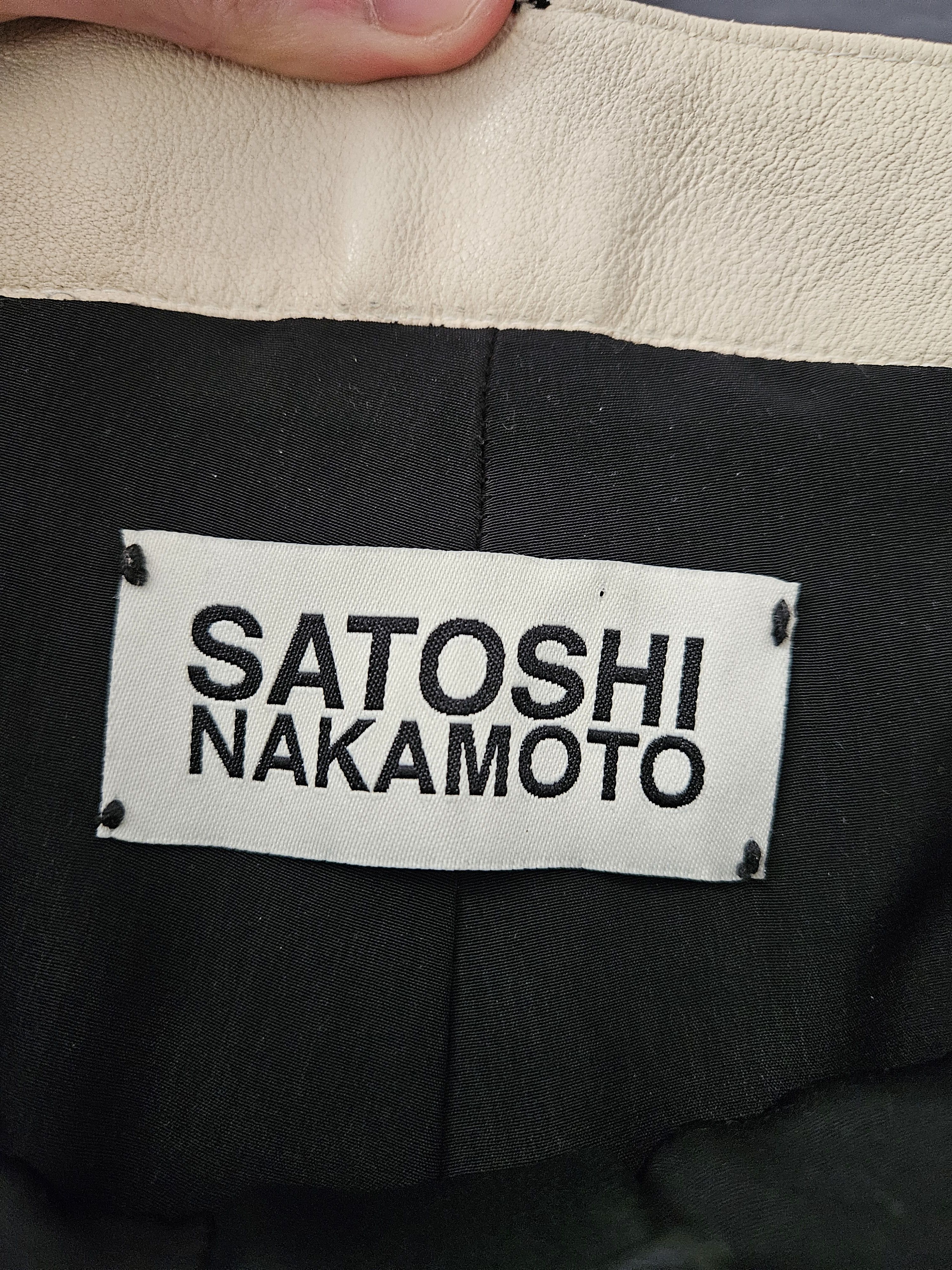 Satoshi Nakamoto Black Leather Moto Track Pants Size US 32 / EU 48 - 19 Thumbnail