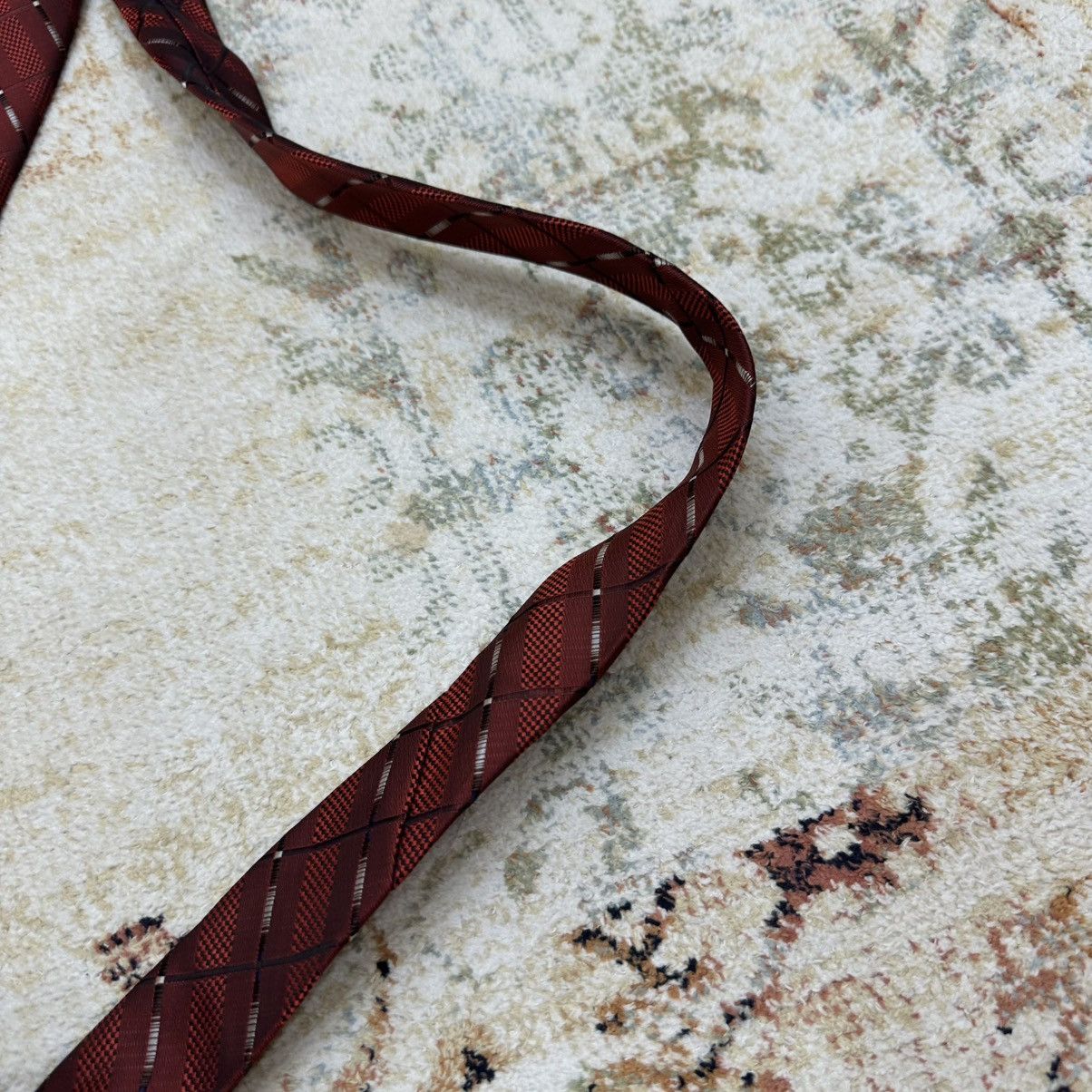 Designer Vintage Milimetric Tie Cravatte Italy style Old Money Y2K Size ONE SIZE - 3 Thumbnail