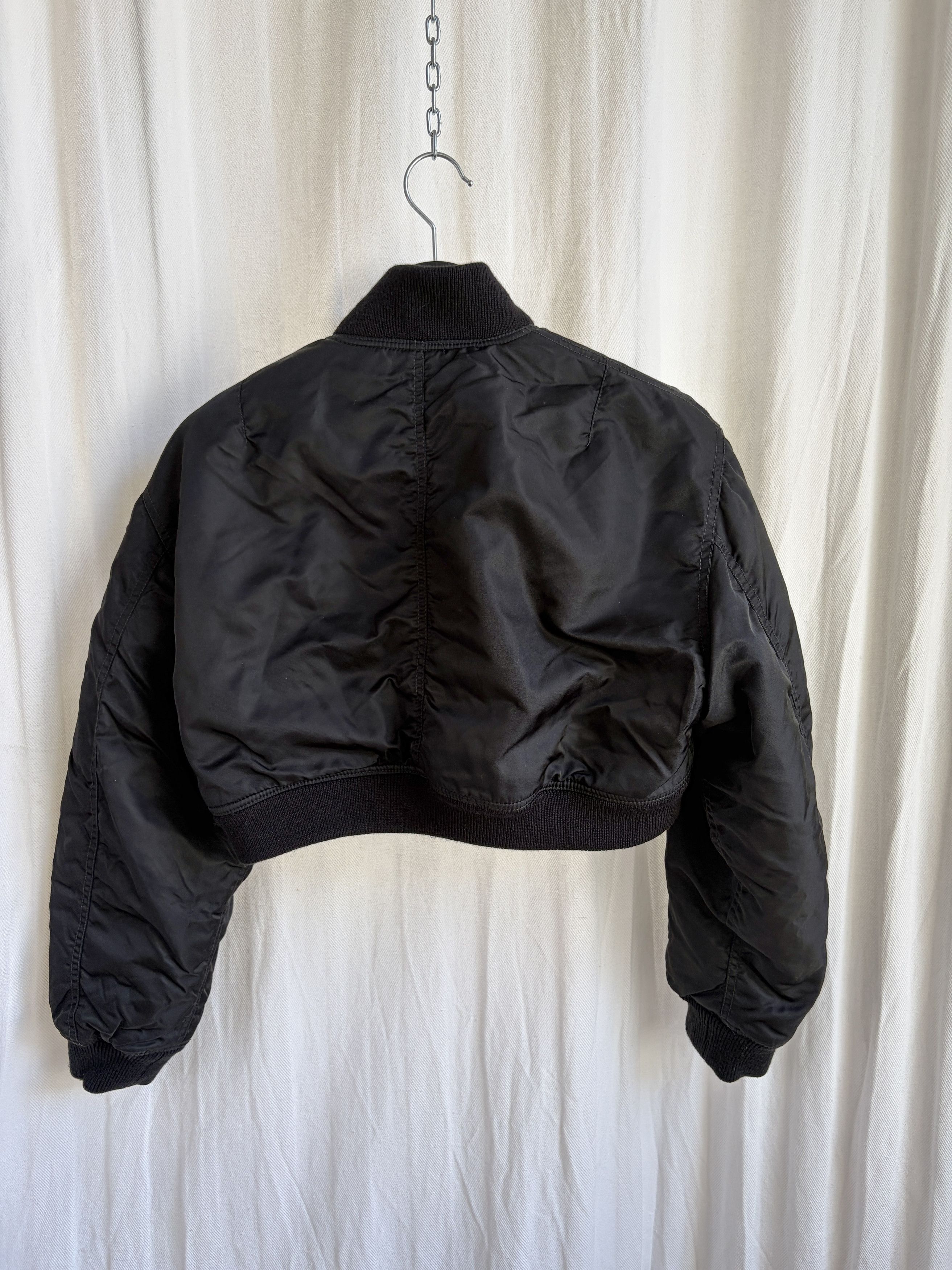Jean Paul Gaultier AW88 Junior Cropped MA-1 Bomber Jacket Size XS / US 0-2 / IT 36-38 - 5 Thumbnail