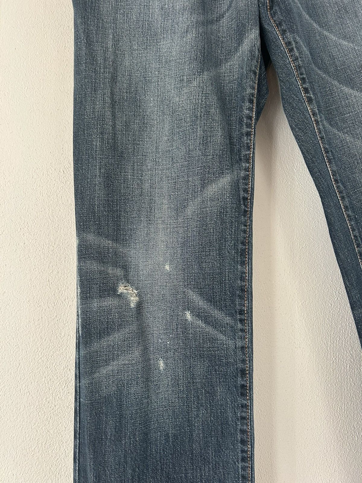 Dolce & Gabbana D&G Blue Distressed Straight-Leg Jeans Size US 34 / EU 50 - 6 Thumbnail