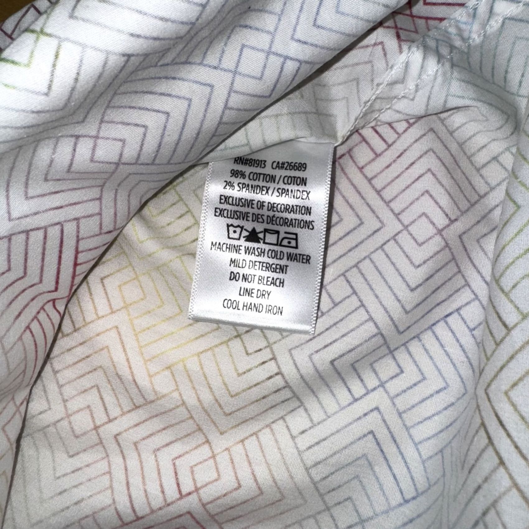 Robert Graham Robert Graham Shirt Mens XL Multicolor Geometric Pattern Button Up Long Sleeve Size US XL / EU 56 / 4 - 7 Thumbnail