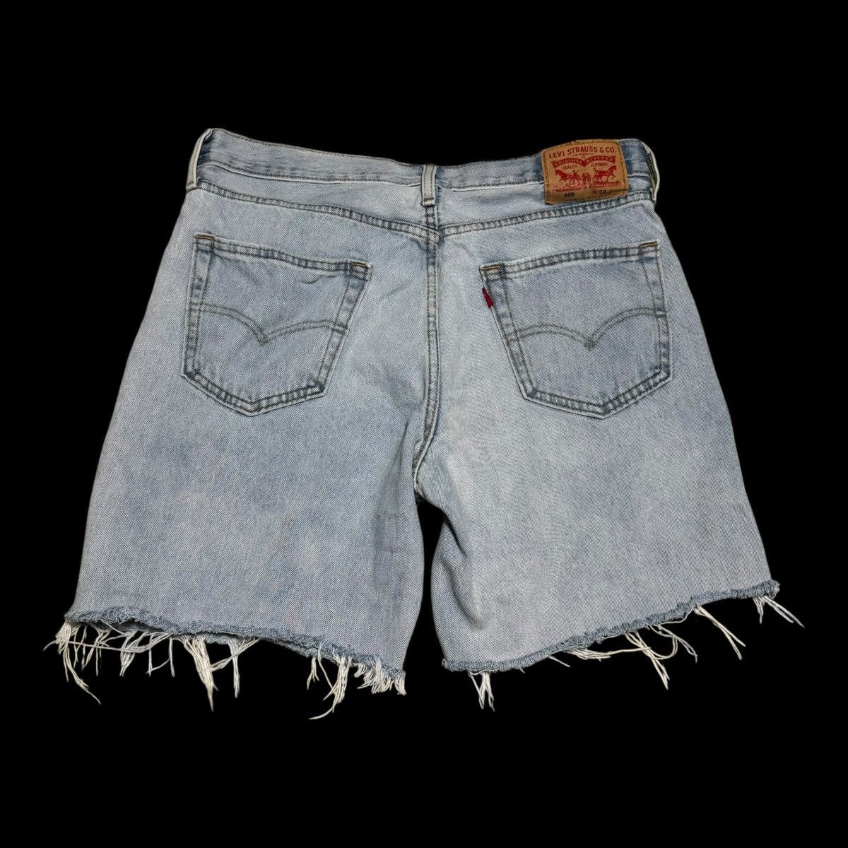 Levi's Levi's 505 Light Wash Distressed Jeans Men's 33.5x27 5/8 Size US 33 - 1 Thumbnail
