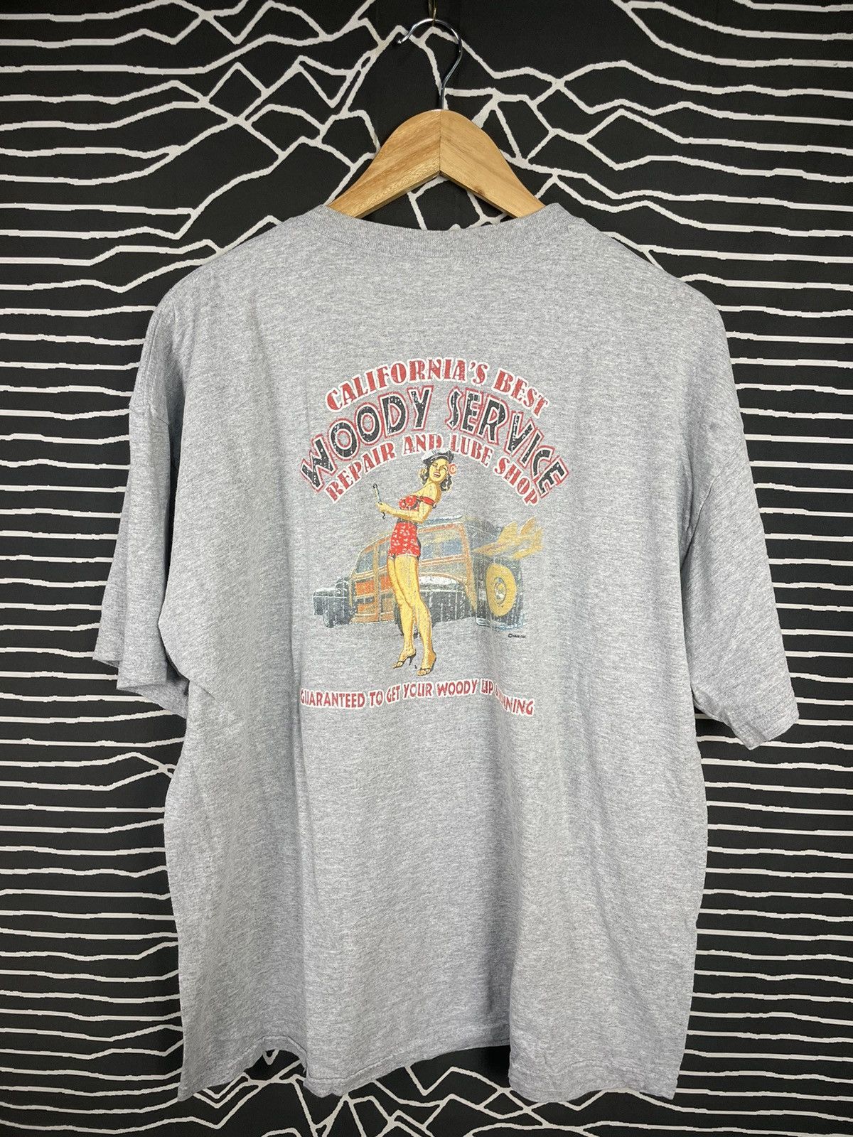 Gildan Vintage Woody California Repair and Lube Shop Tshirt Size US XL / EU 56 / 4 - 3 Thumbnail