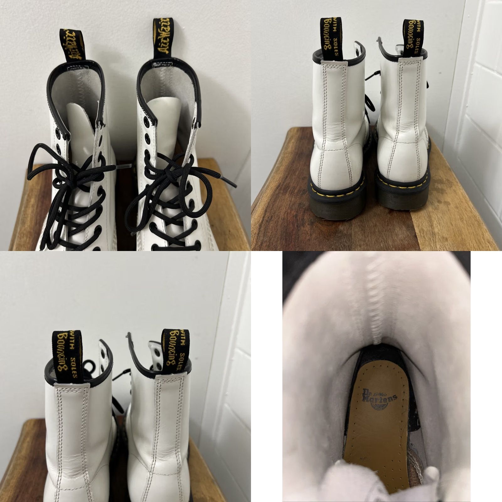Dr. Martens Dr Martens 1460 Boots Womens Size 7 White Patent Leather 8 Hole Lace Up 11822 Size US 7 / IT 37 - 9 Thumbnail