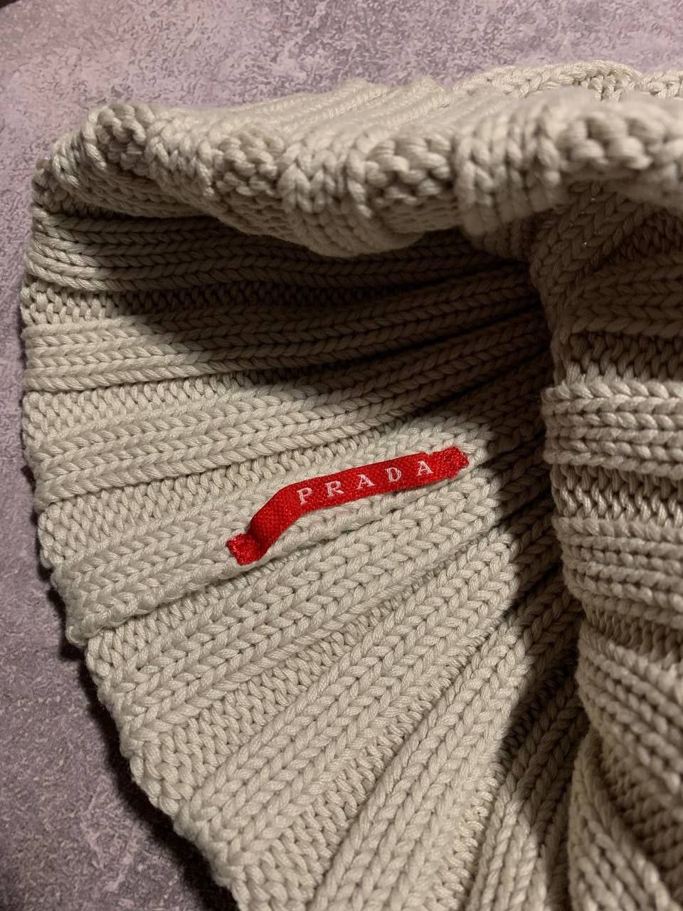Prada Prada Heavy Knit logo hat beanie vintage rapper rap archive | Grailed