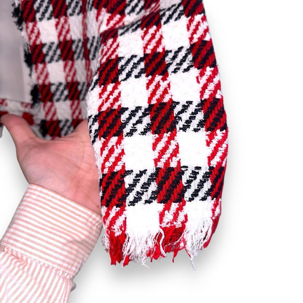 Oscar De La Renta NWT Oscar De La Renta Bicolor Houndstooth Tweed Jacket Sz 14 Size XL / US 12-14 / IT 48-50 - 9 Thumbnail