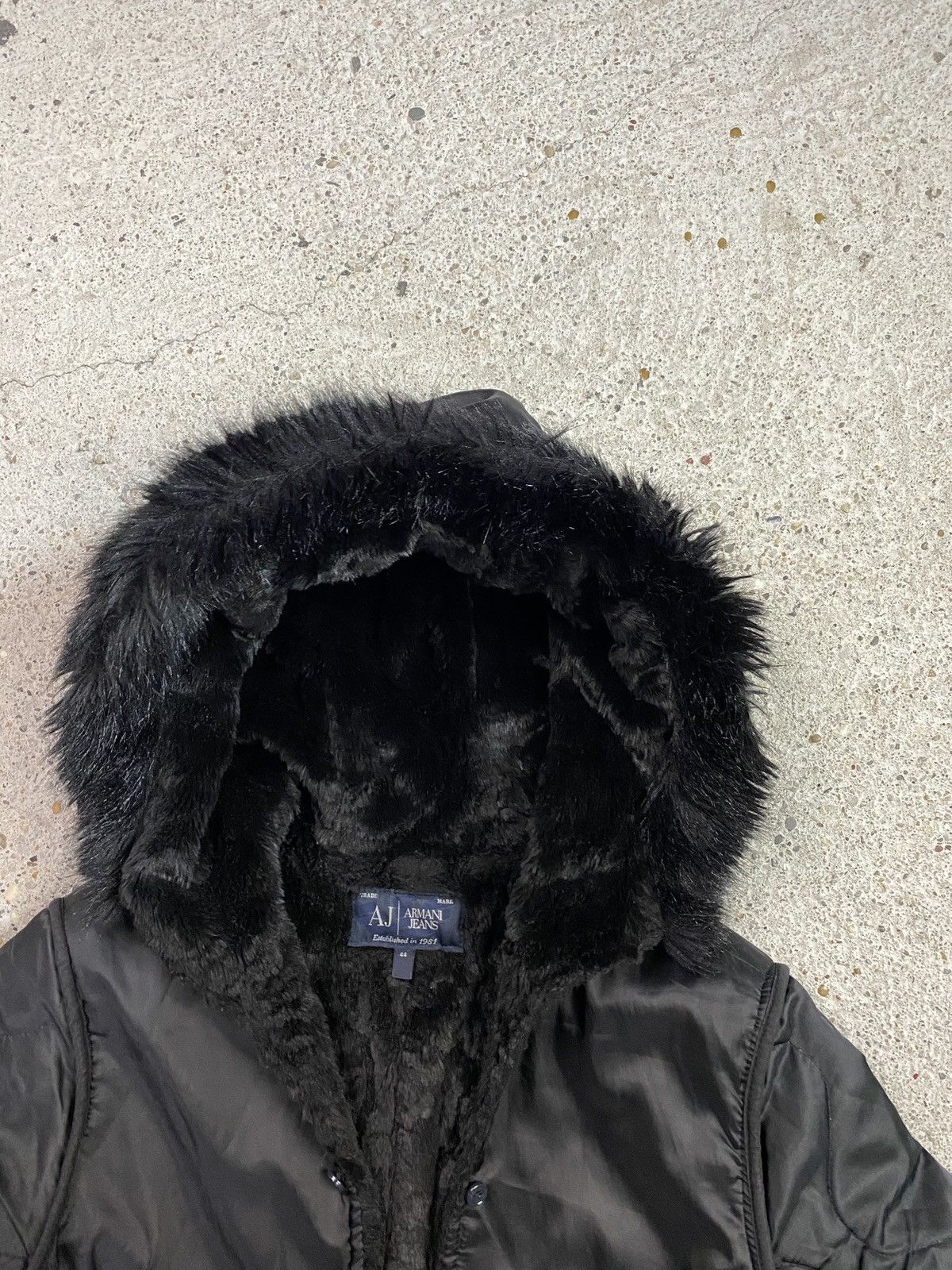 Giorgio Armani Armani jeans vintage coat faux fur archive winter arcade Size L / US 10 / IT 46 - 4 Thumbnail