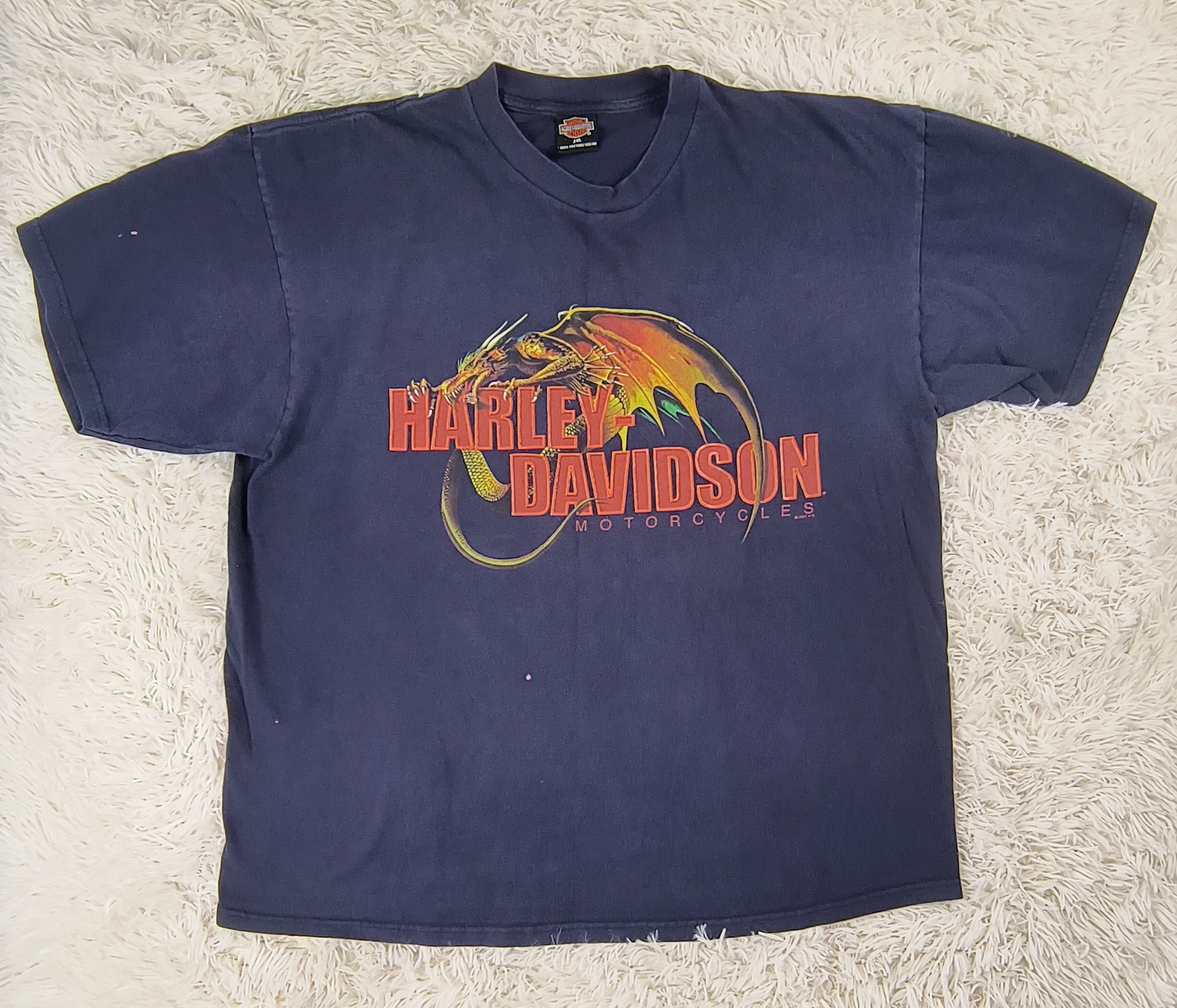 Harley Davidson Vintage Y2K Harley Davidson dragon Maui Hawaii 2001 tee Size US XXL / EU 58 / 5 - 3 Thumbnail