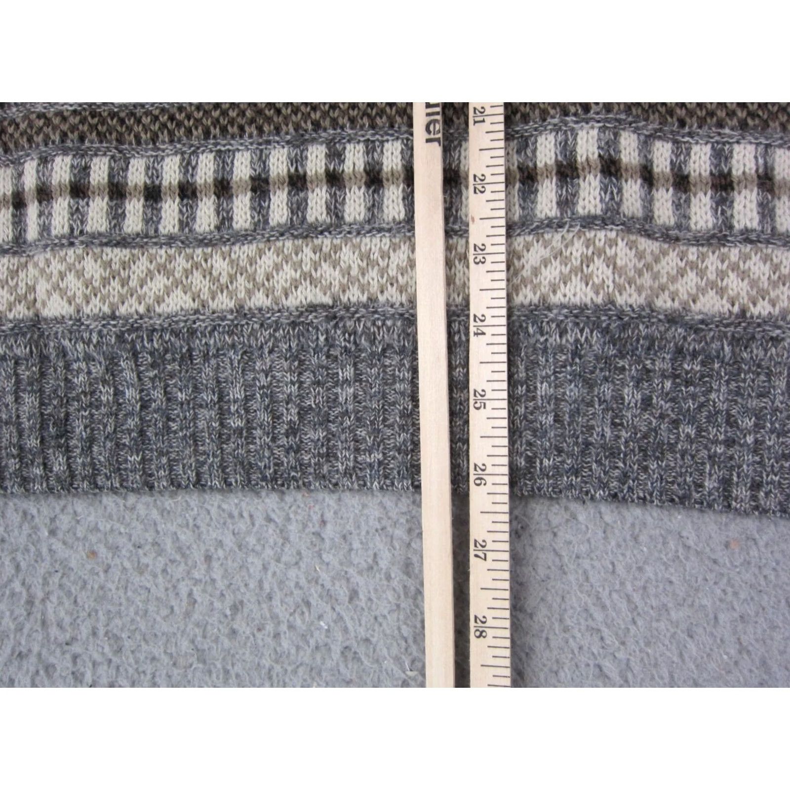 Vintage VINTAGE David Taylor Sweater 3XL XXXL Gray Striped Pullover Made in USA Mens Size US XXL / EU 58 / 5 - 7 Thumbnail
