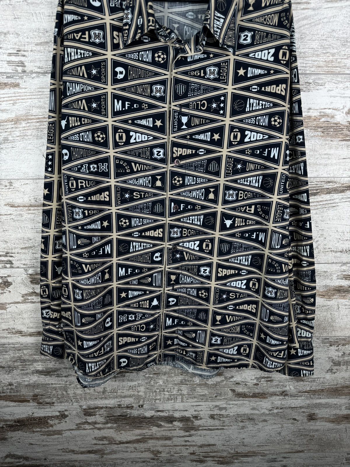 Moschino Mens Vintage Moschino Shirts button up luxury rare overprint Size US XL / EU 56 / 4 - 4 Thumbnail