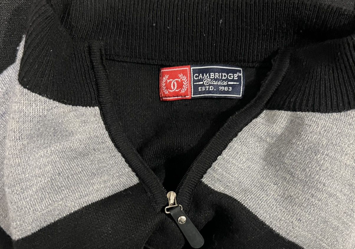 Other Vintage Cambridge Classics Black Grey Knit Sweater 1/4 Zip Size US XL / EU 56 / 4 - 3 Thumbnail