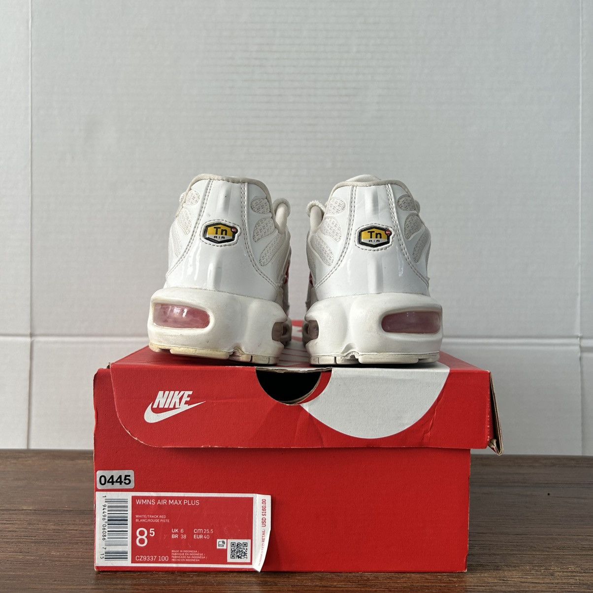 Nike Nike Air Max Plus TN White Red Sneakers Women’s Size 8.5 Size US 8.5 / IT 38.5 - 3 Thumbnail