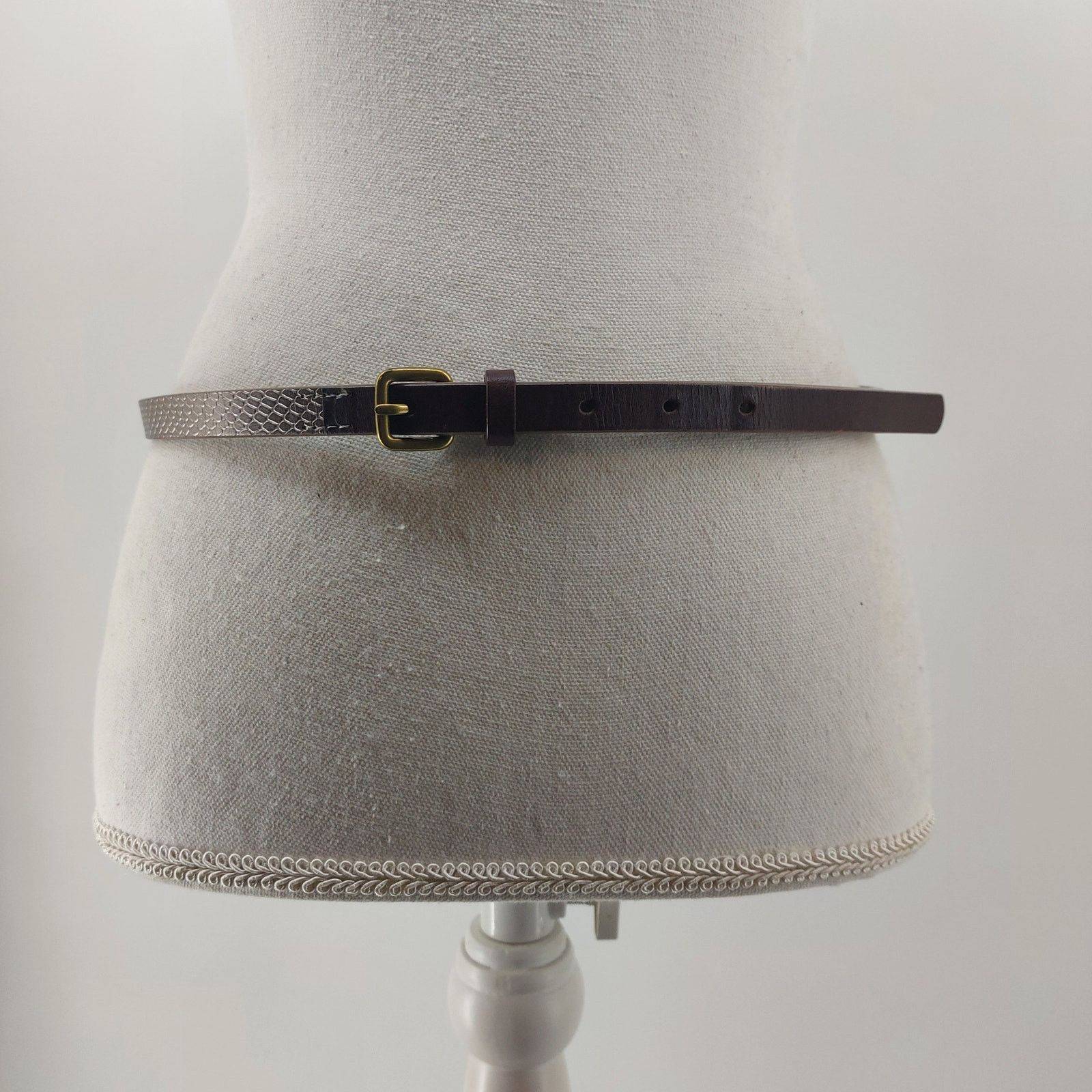 J.Crew J. Crew Factory Metallic Skinny Belt Fashion Glam Preppy S Size ONE SIZE - 1 Thumbnail