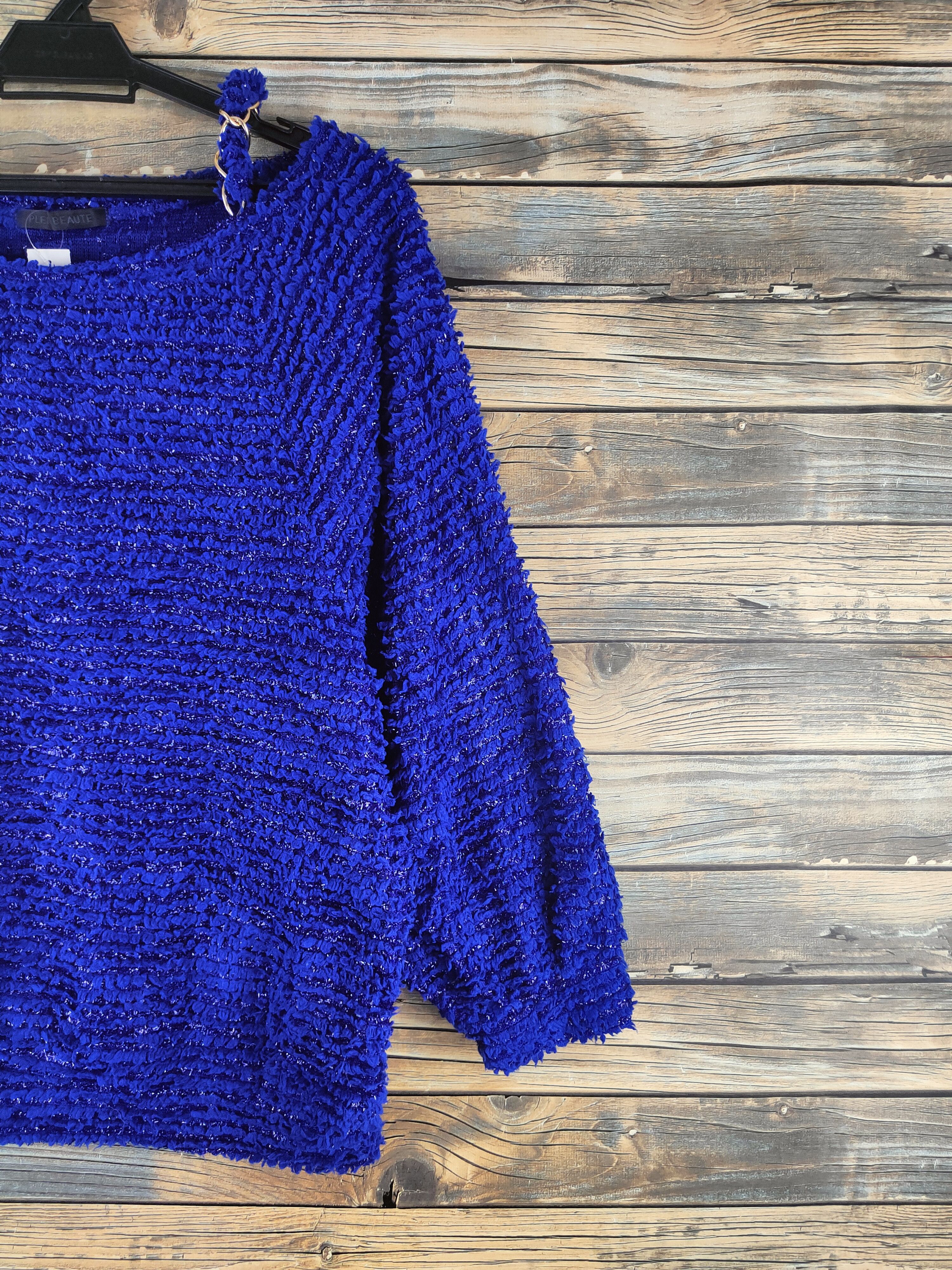 Japanese Brand Plein Beaute Blue Fur Mohair Knitwear #46-907 Size M / US 6-8 / IT 42-44 - 5 Thumbnail