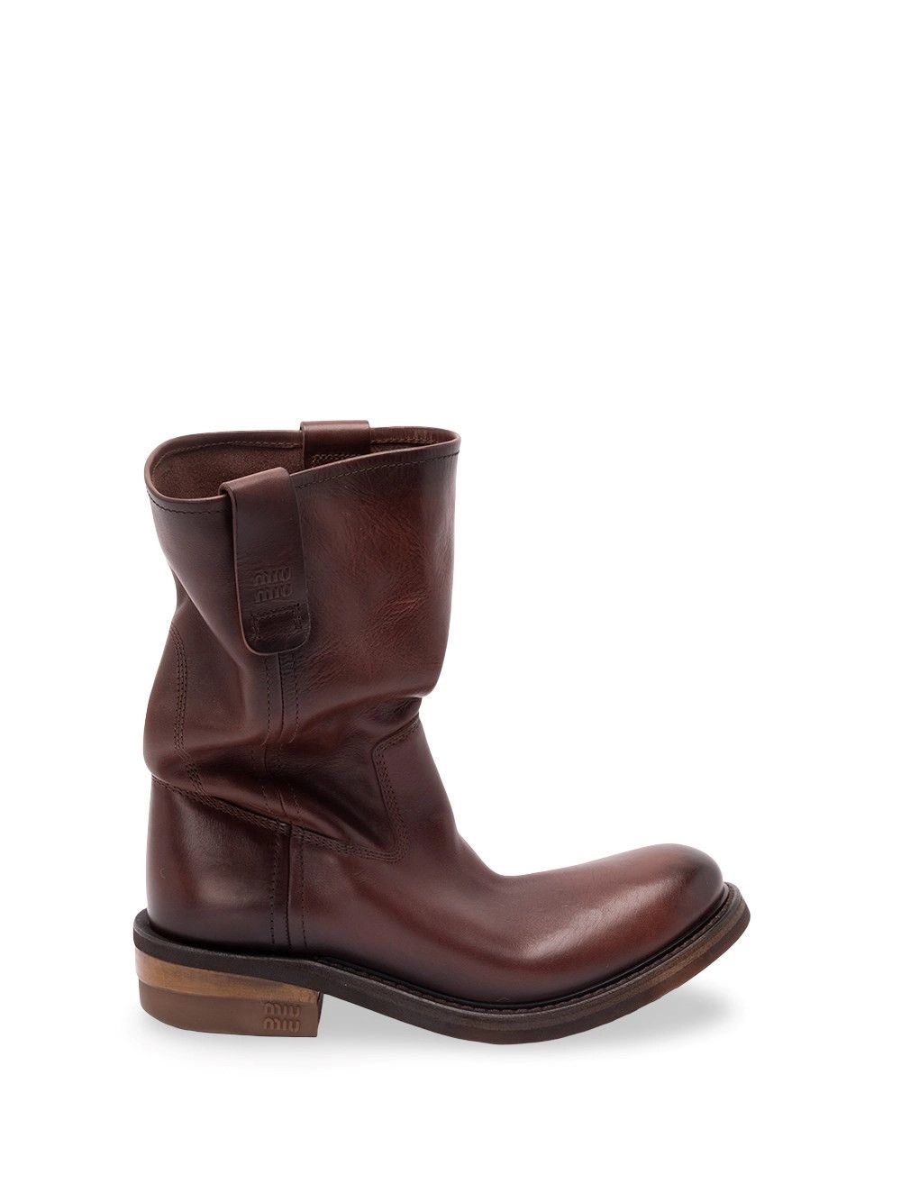 Miu Miu Foule Leather Booties Size US 7 / IT 37 - 1 Thumbnail