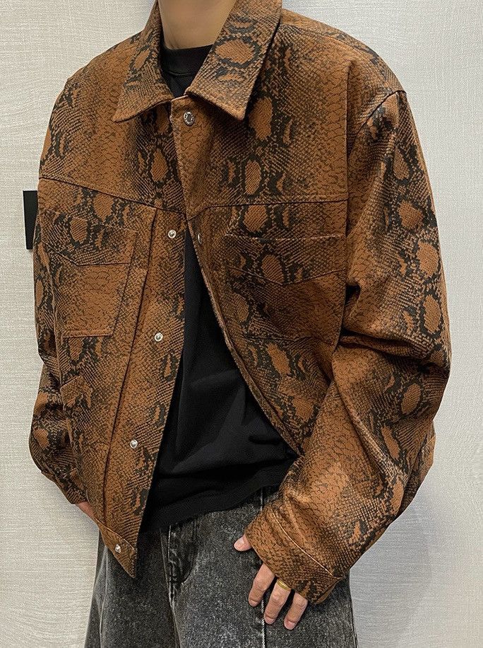 Japanese Brand × Vintage Outdoor retro punk snake print trucker jacket Size US M / EU 48-50 / 2 - 2 Thumbnail